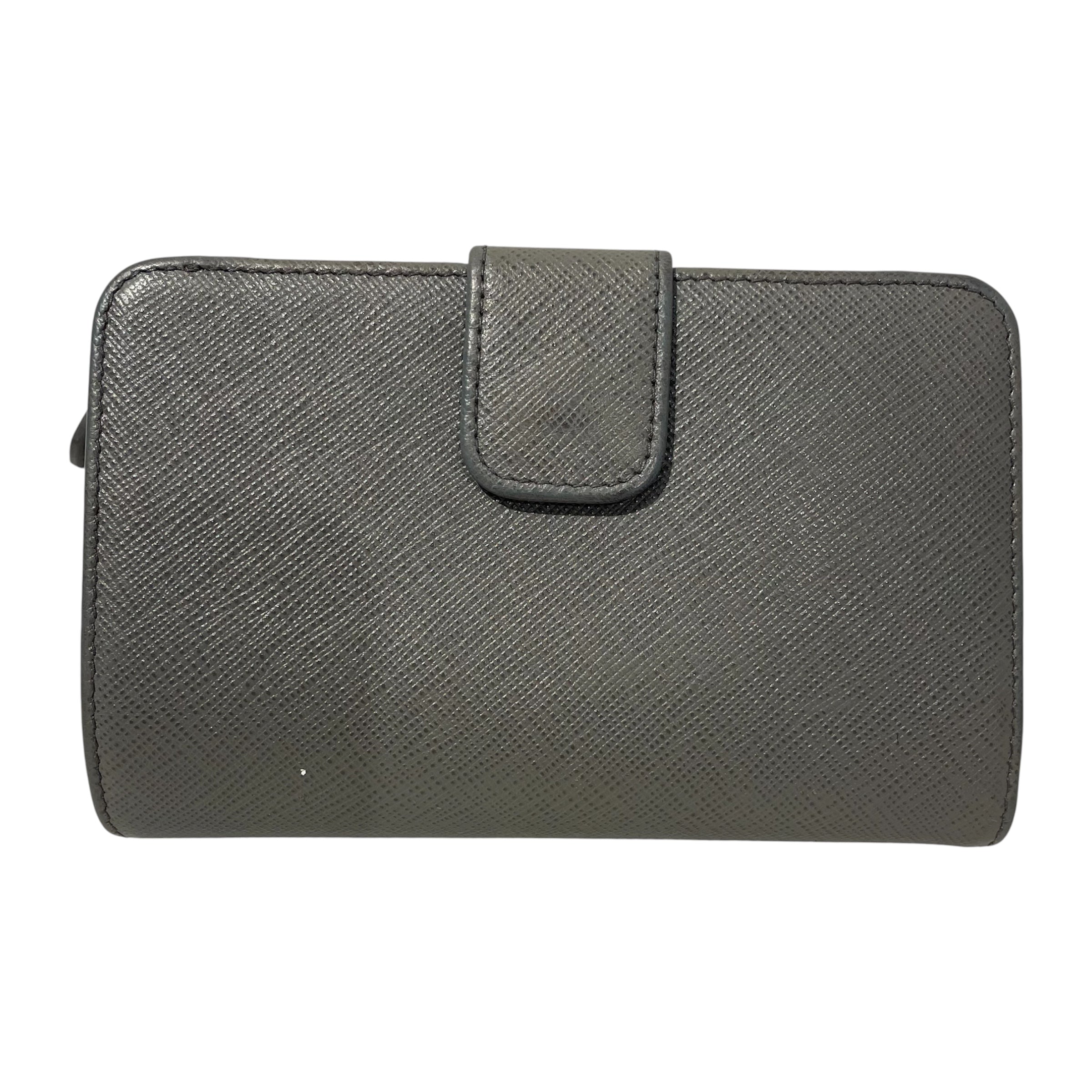 PRADA/Trifold Wallet/Leather/GRY/L's/ view 2