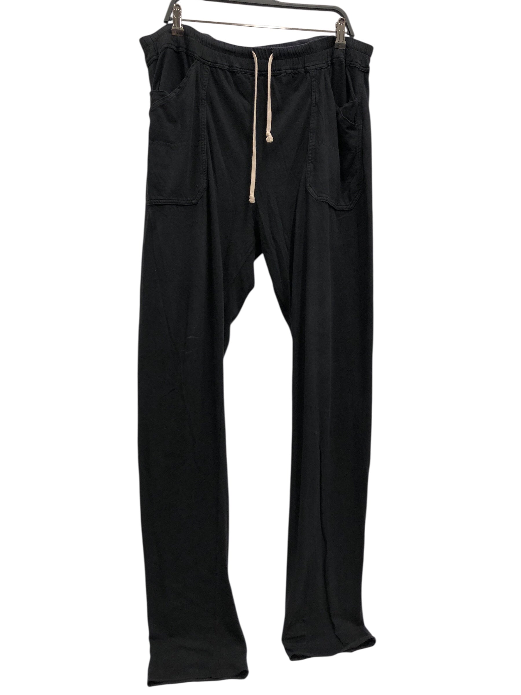 Rick Owens/Straight Pants/M/Cotton/BLK/Distressed/ view 1