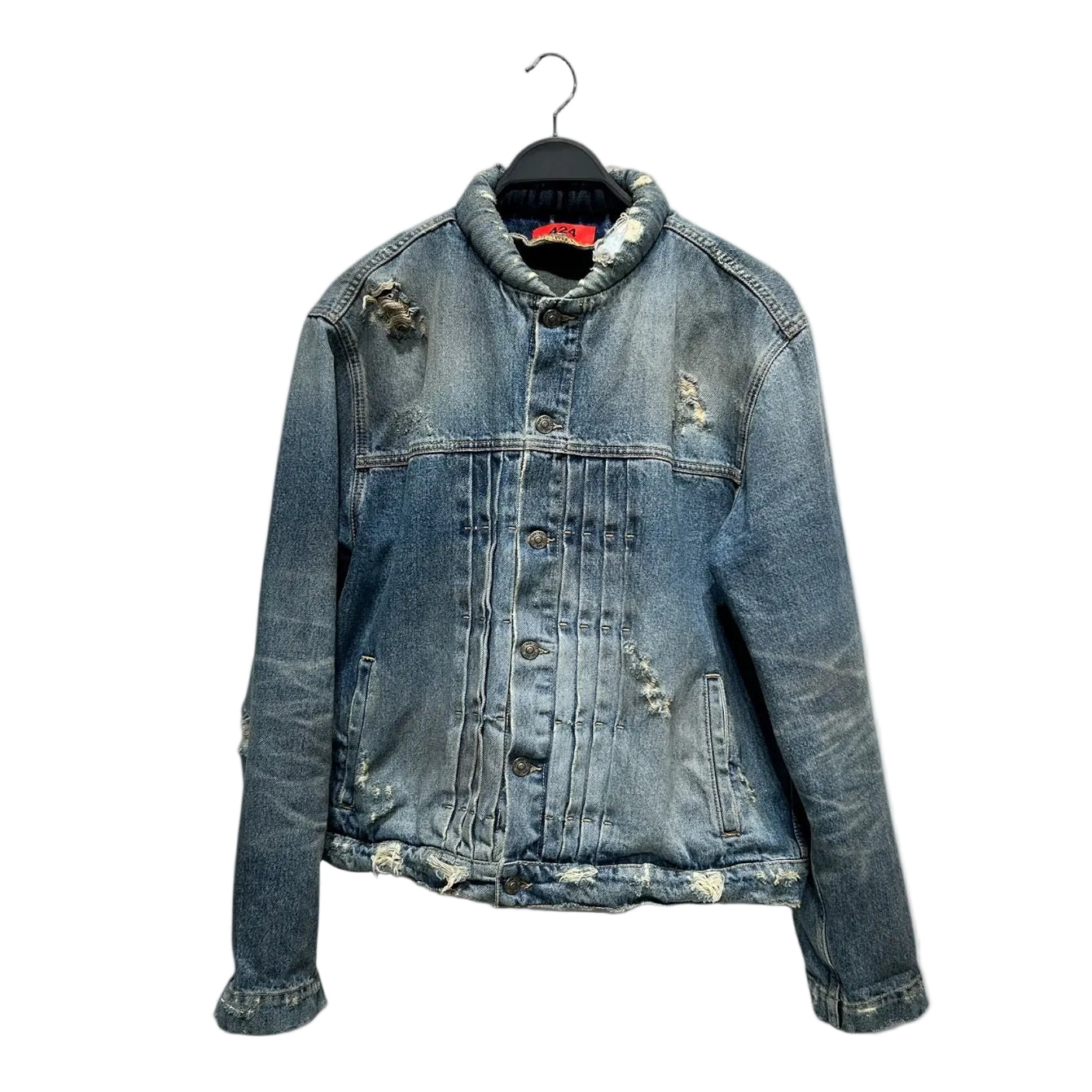 424(FourTwoFour)/Denim Jkt/50/Denim/NVY/TRUCKER PADDED COLLAR view 1