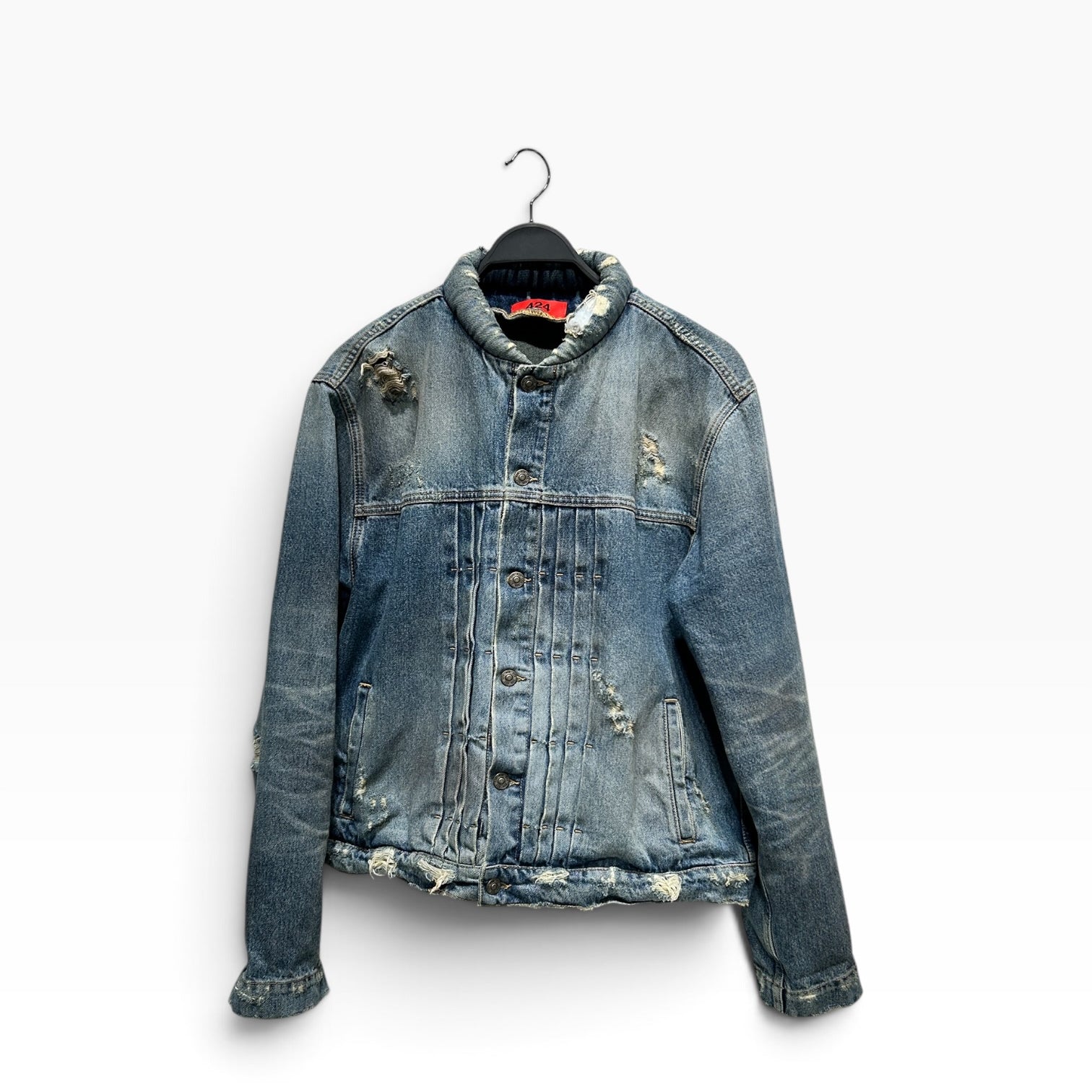 424(FourTwoFour)/Denim Jkt/50/Denim/NVY/TRUCKER PADDED COLLAR