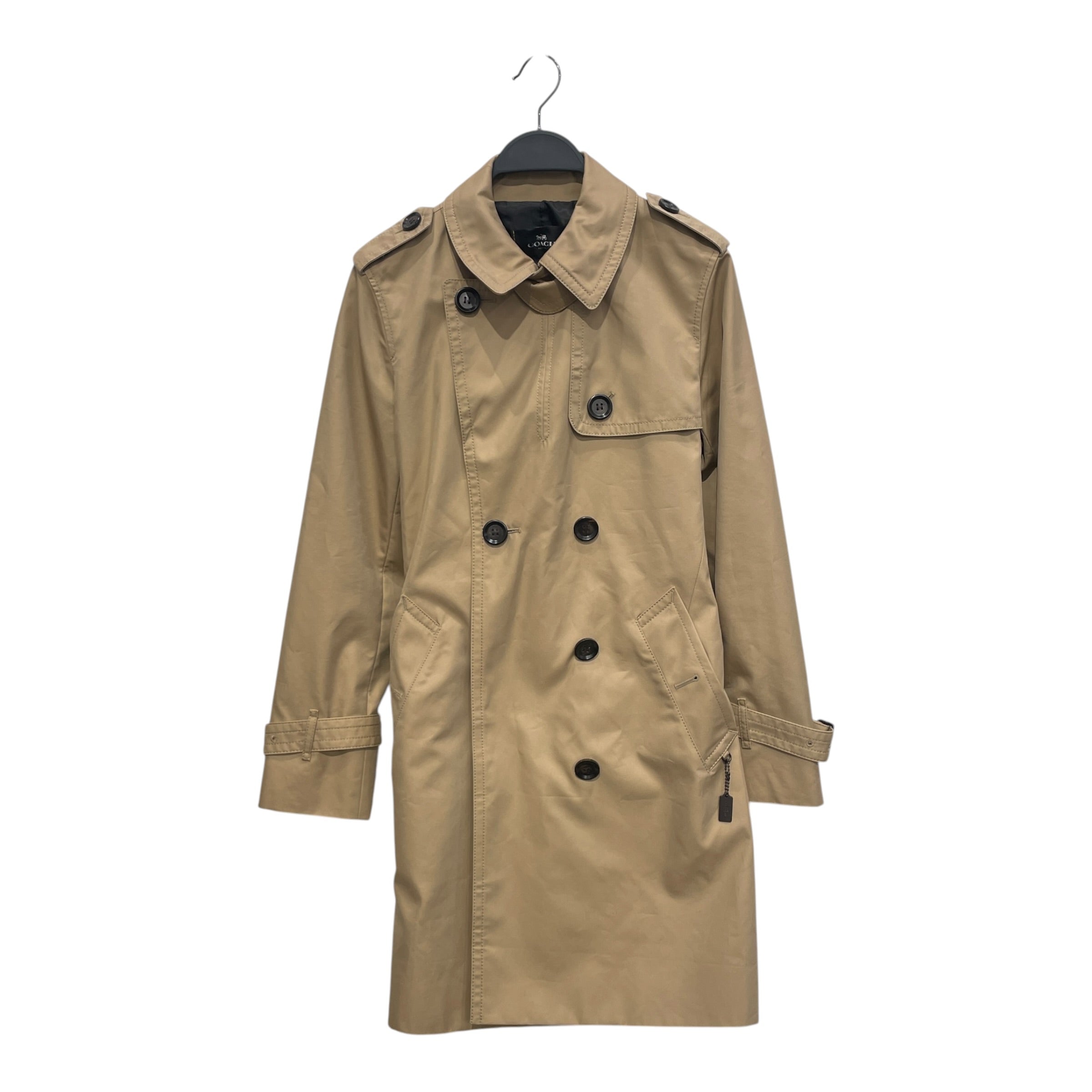COACH/Jacket/S/Cotton/BEG/COACH CLASSIC TRENCH COAT BEG view 1