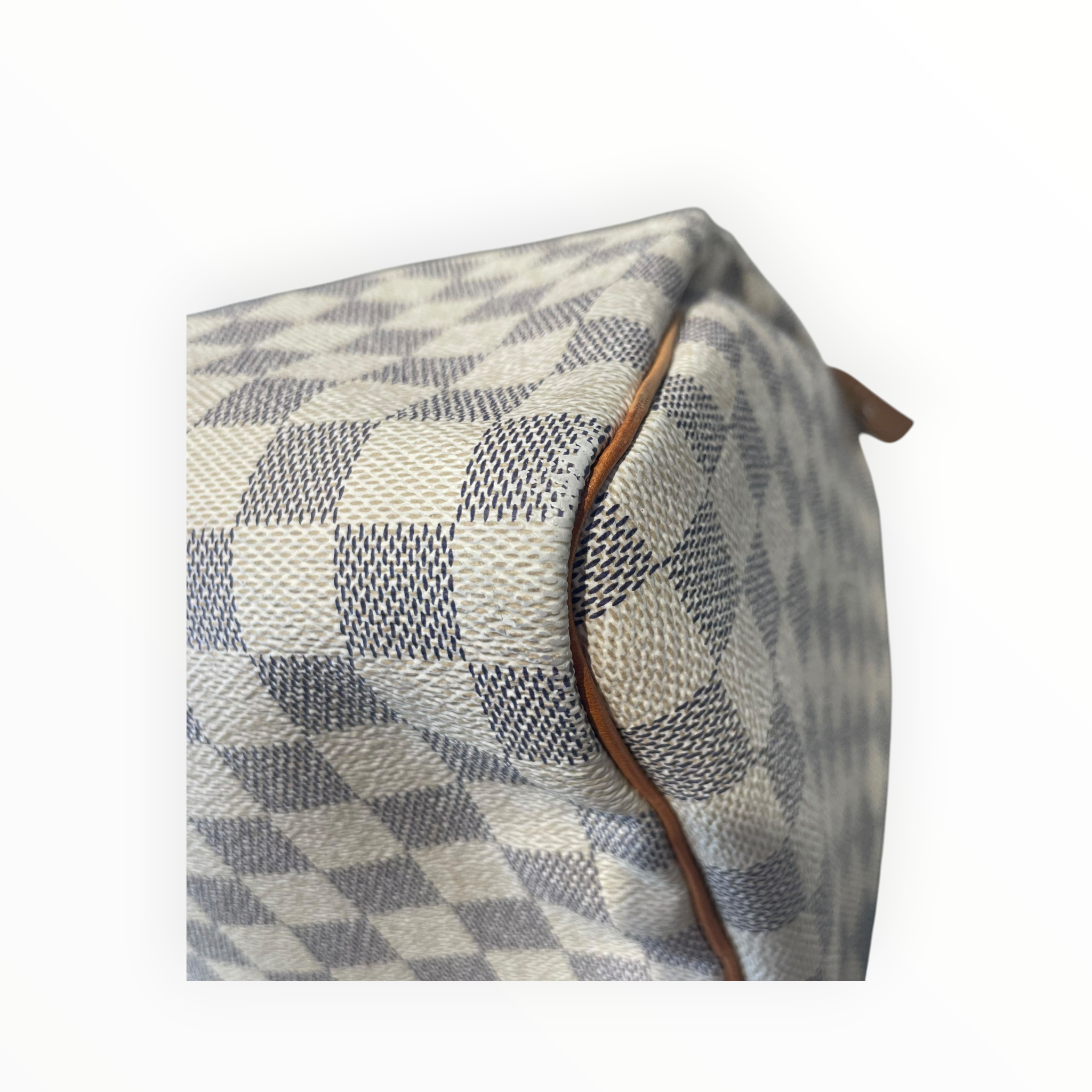 LOUIS VUITTON/Hand Bag/Leather/CRM/LV Speedy 35 Damier Azur view 9