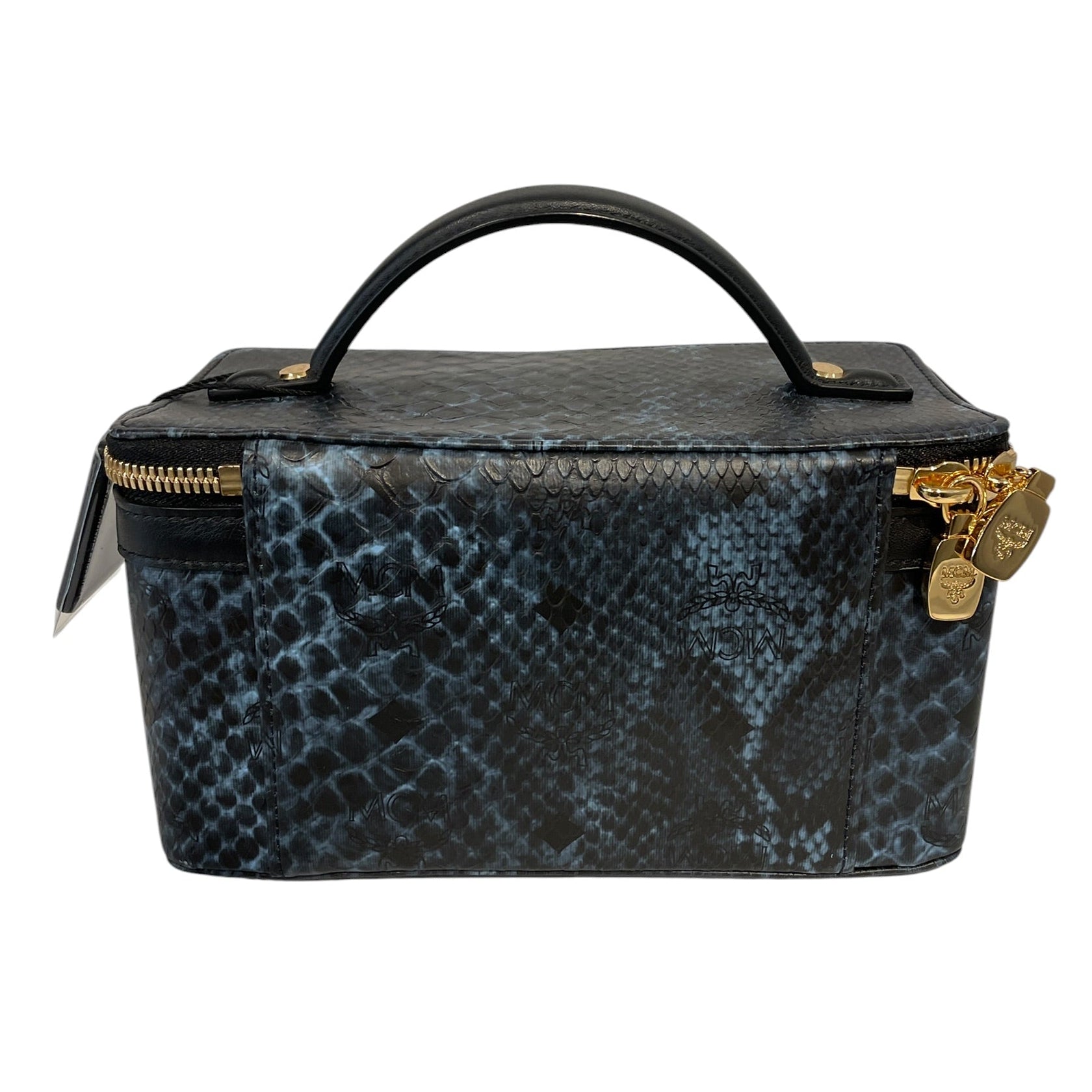 MCM/Pouch/Animal Pattern/Leather/BLU/SNAKESKIN MAKEUP BAG view 2