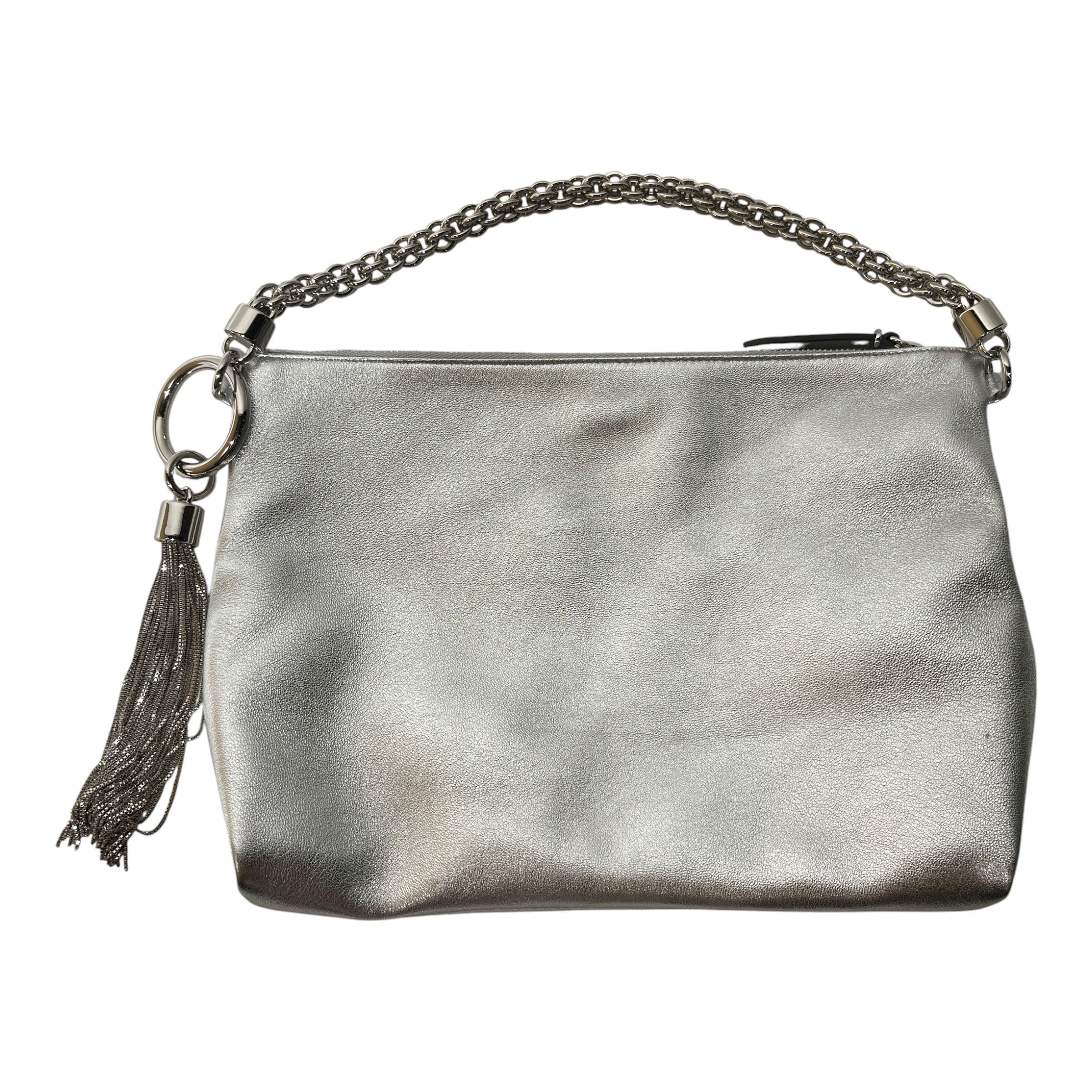 JIMMY CHOO/Hand Bag/Leather/SLV/GLITTER TASSEL, CHAIN DETAIL view 3