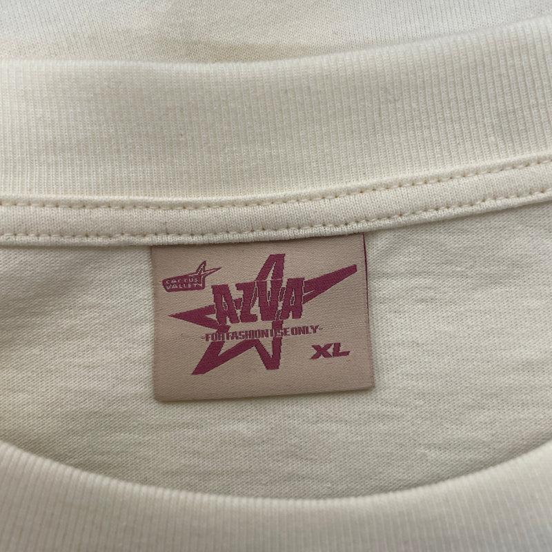 AVZA/T-Shirt/XL/Cotton/CRM/All Over Print/