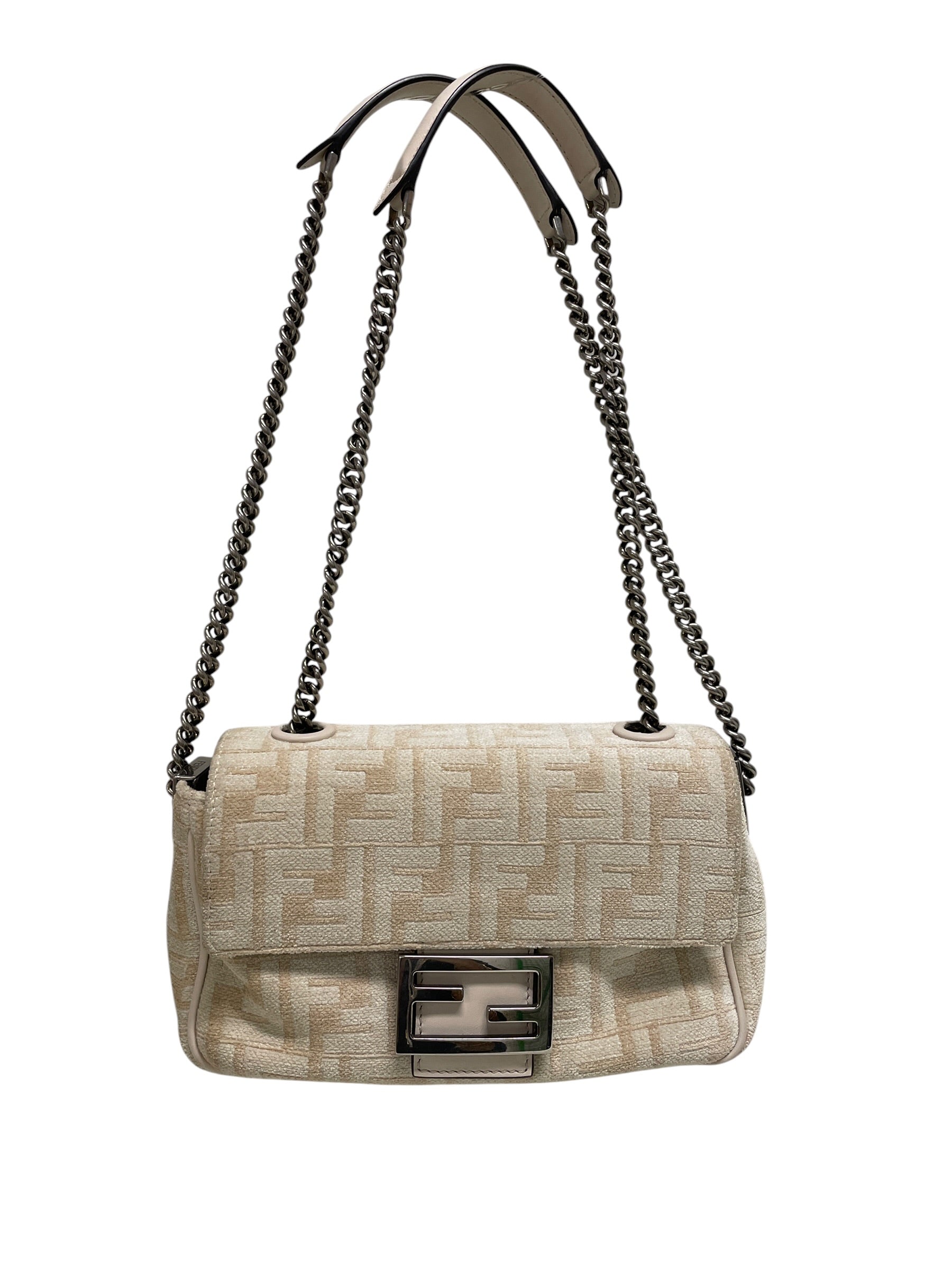 FENDI/Hand Bag/Monogram/Cotton/CRM/QMG4XYD/BAGUETTE HANDBAG view 1