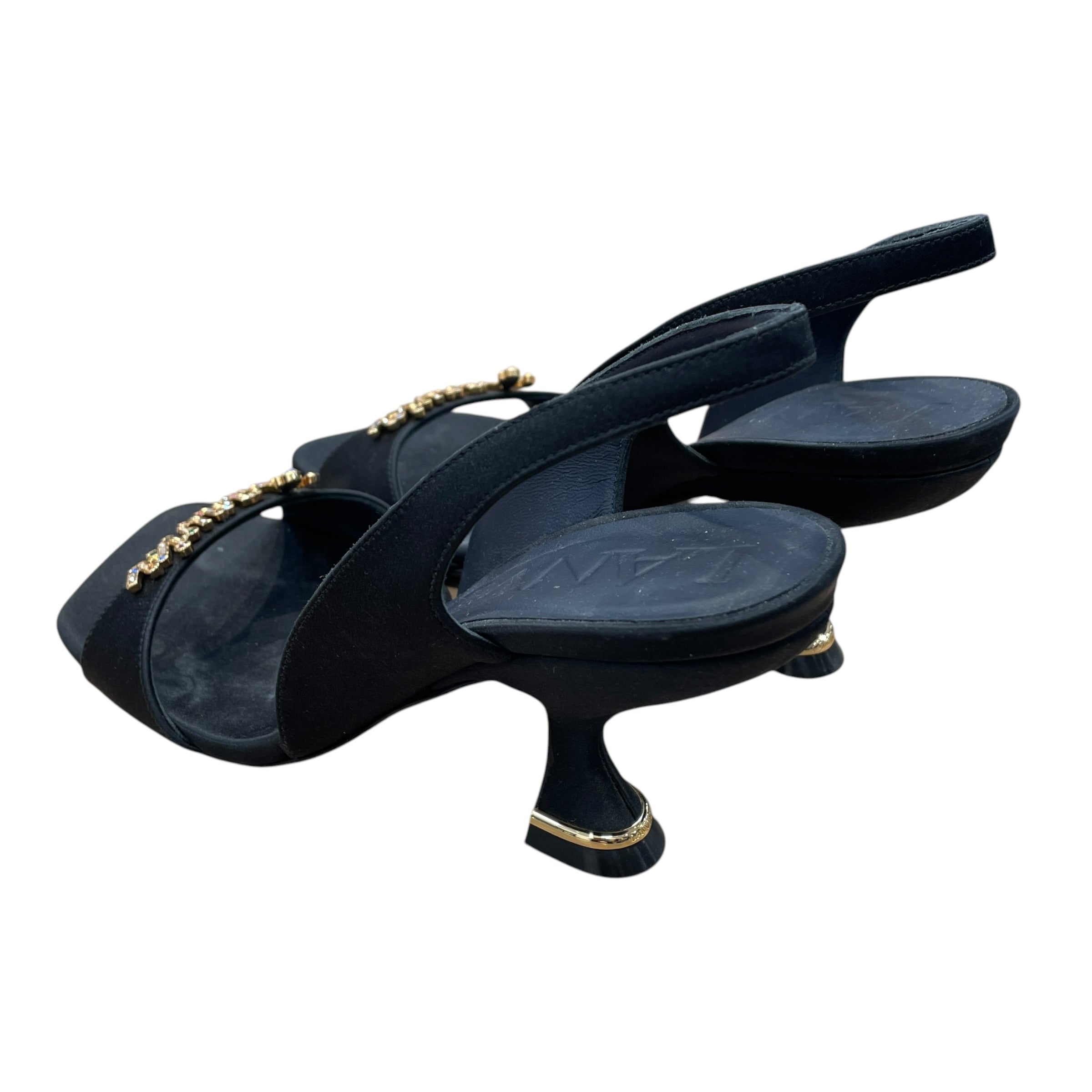 LANVIN/Heels/EU 36/BLK/Open-Toe/RITA SATIN SLINGBACK view 2