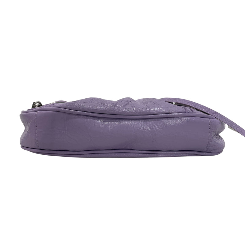 BALENCIAGA/Cross Body Bag/OS/Leather/PPL/LAVENDER CROSS BODY CAGOLE