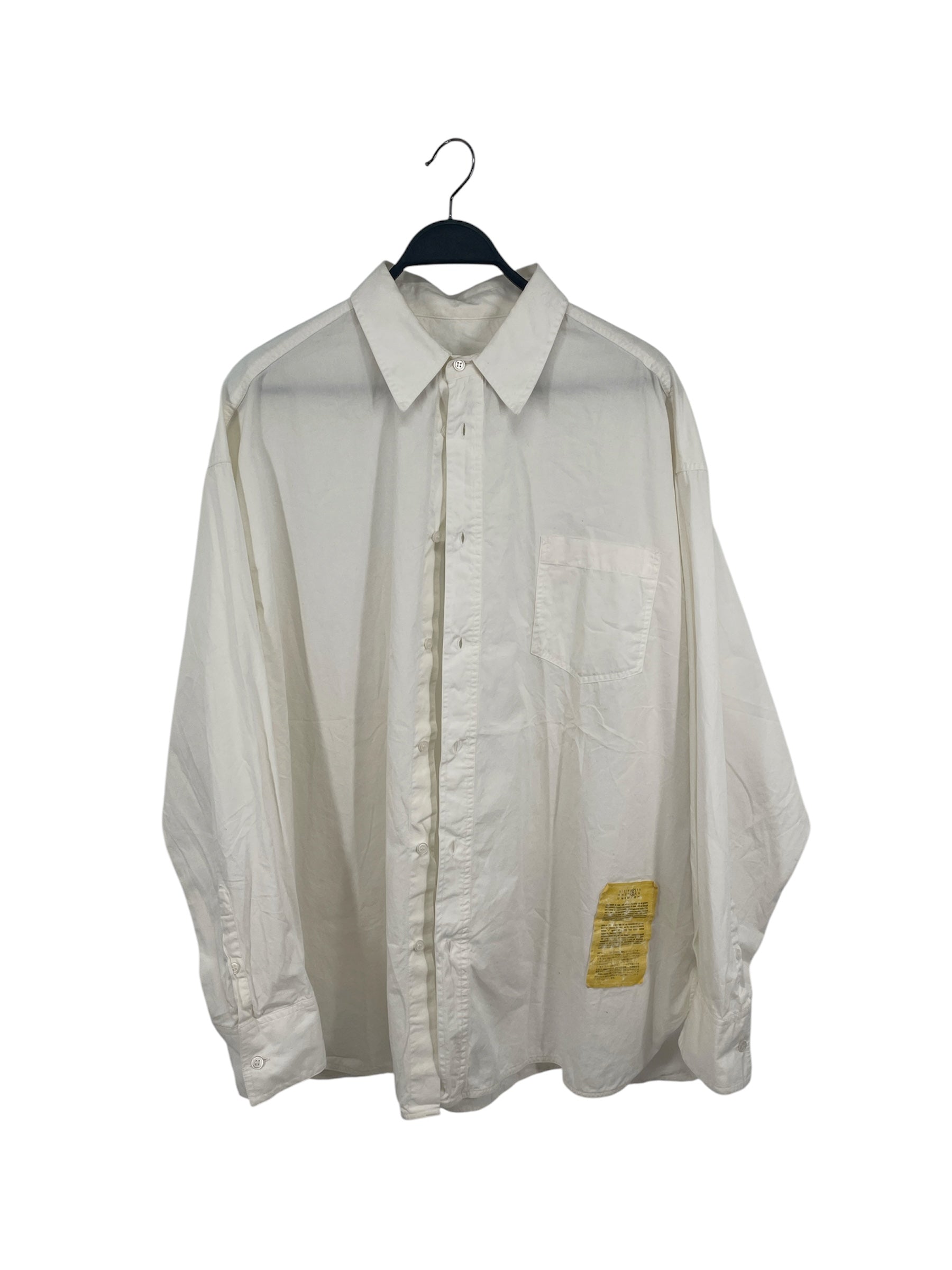 MM6/LS Shirt/52/Cotton/WHT/YLW TAG view 1