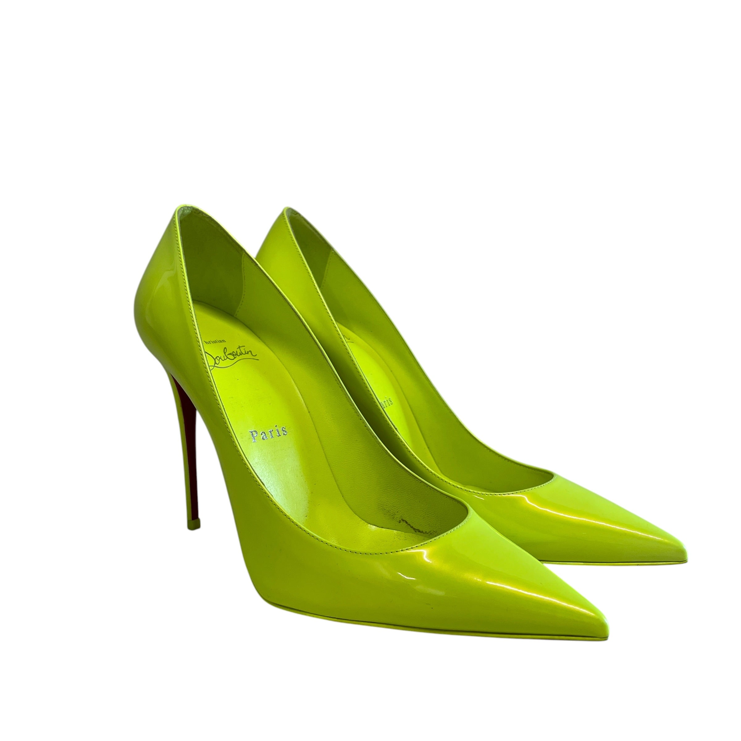 Christian Louboutin/Heels/US 8/Nylon/GRN/Highlight with insole gel view 1
