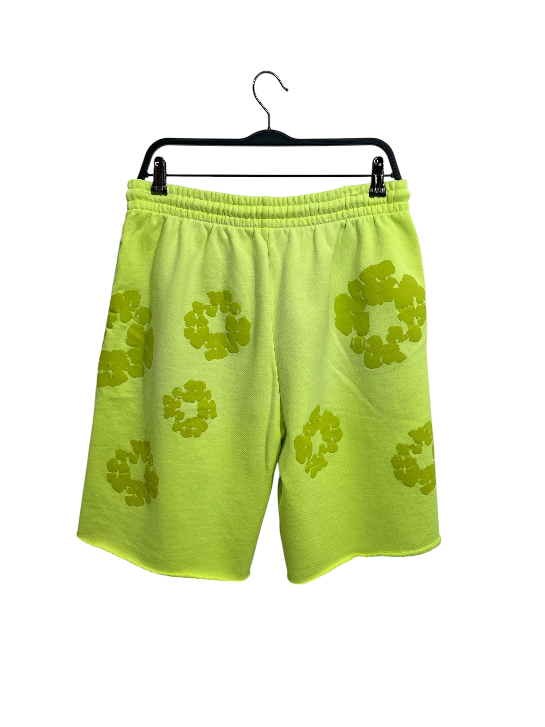 DENIM TEARS/Shorts/M/Cotton/GRN/WREATH SHORTS NEON view 2