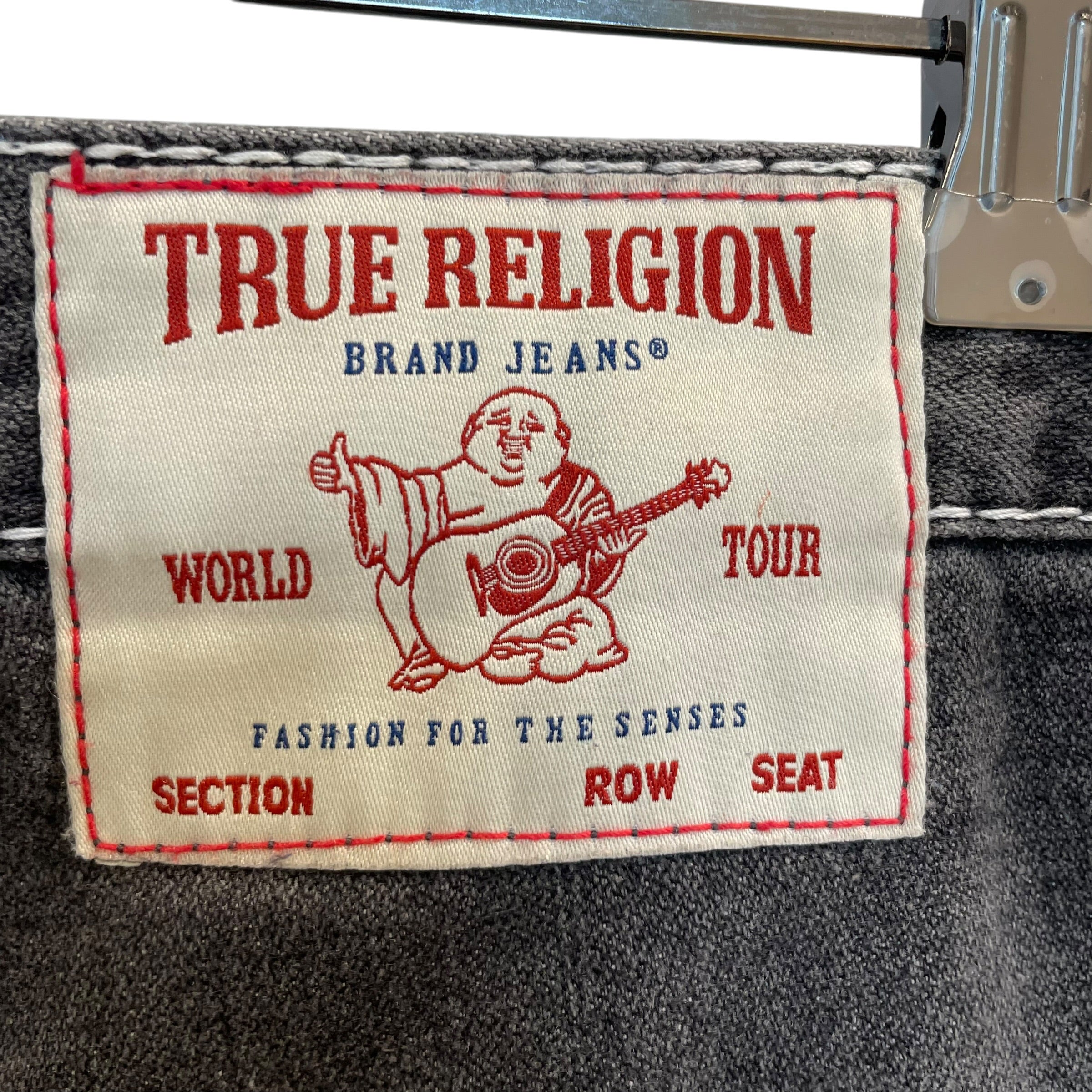 TRUE RELIGION/Bootcut Pants/33/Denim/GRY/whi stitching/bronze hardware view 4