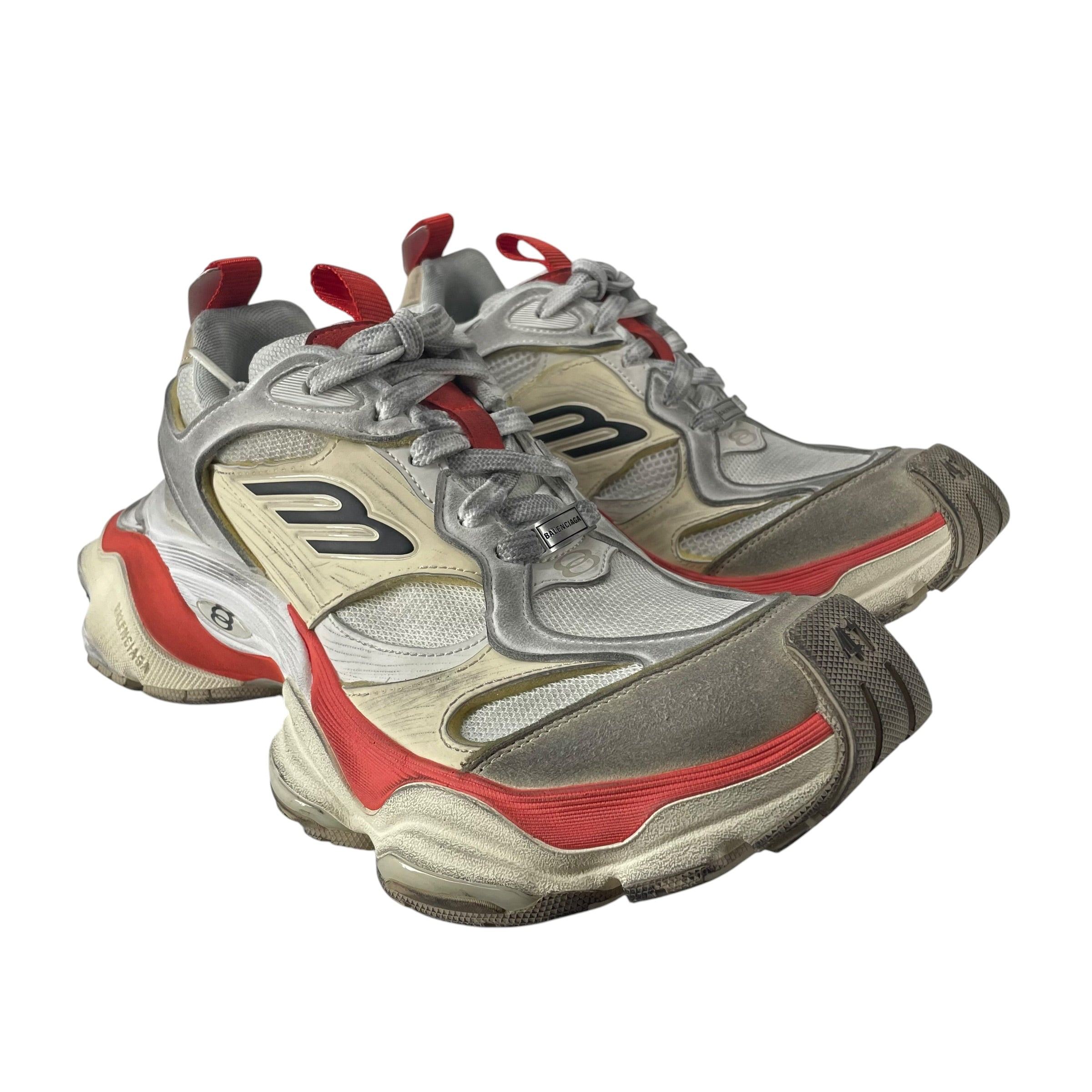 BALENCIAGA/Low-Sneakers/EU 41/Polyester/GRY/DISTRESSED CARGO SNEAKER RED view 1