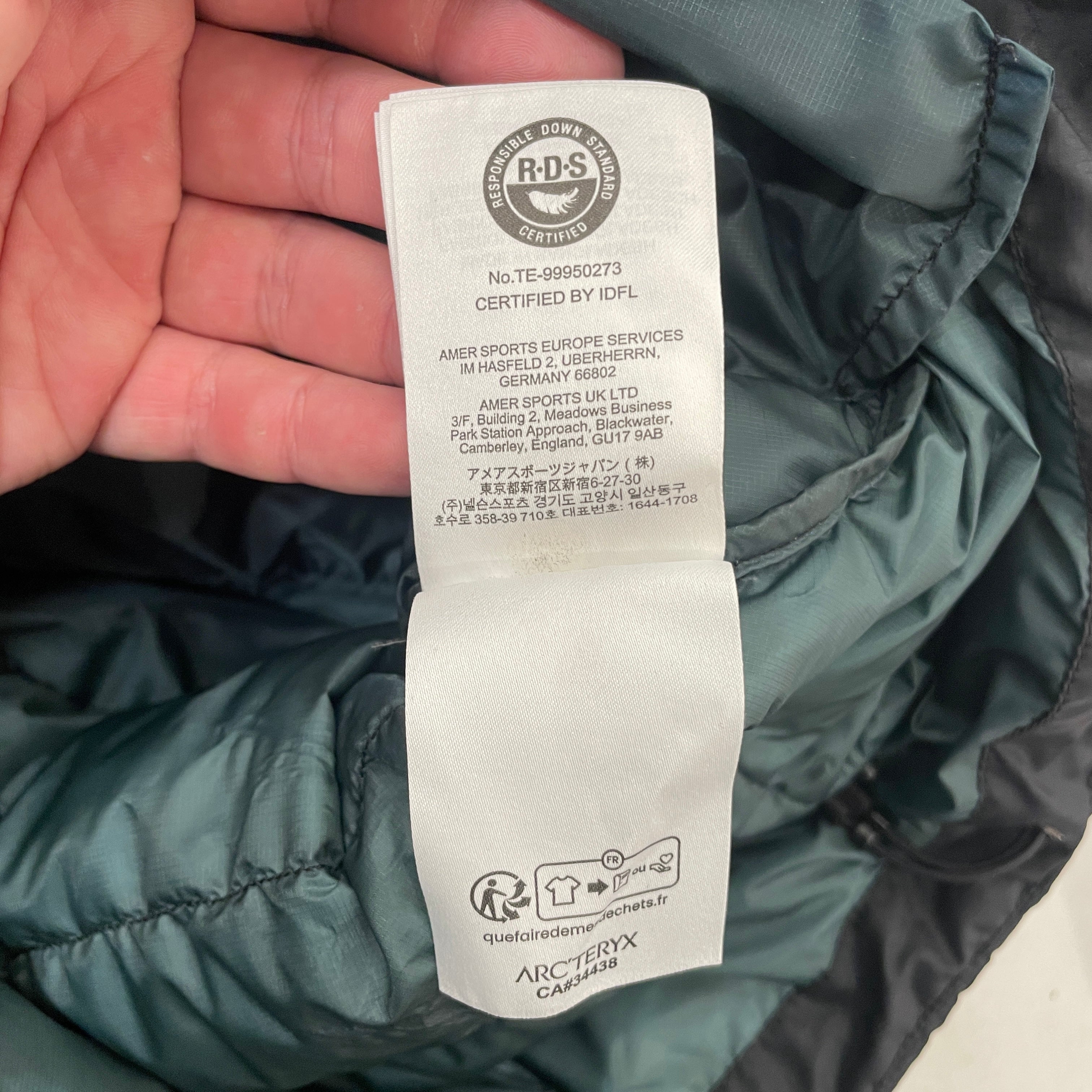 ARC'TERYX VEILANCE/Puffer Jkt/S/Polyester/BLK/THORIUM view 3