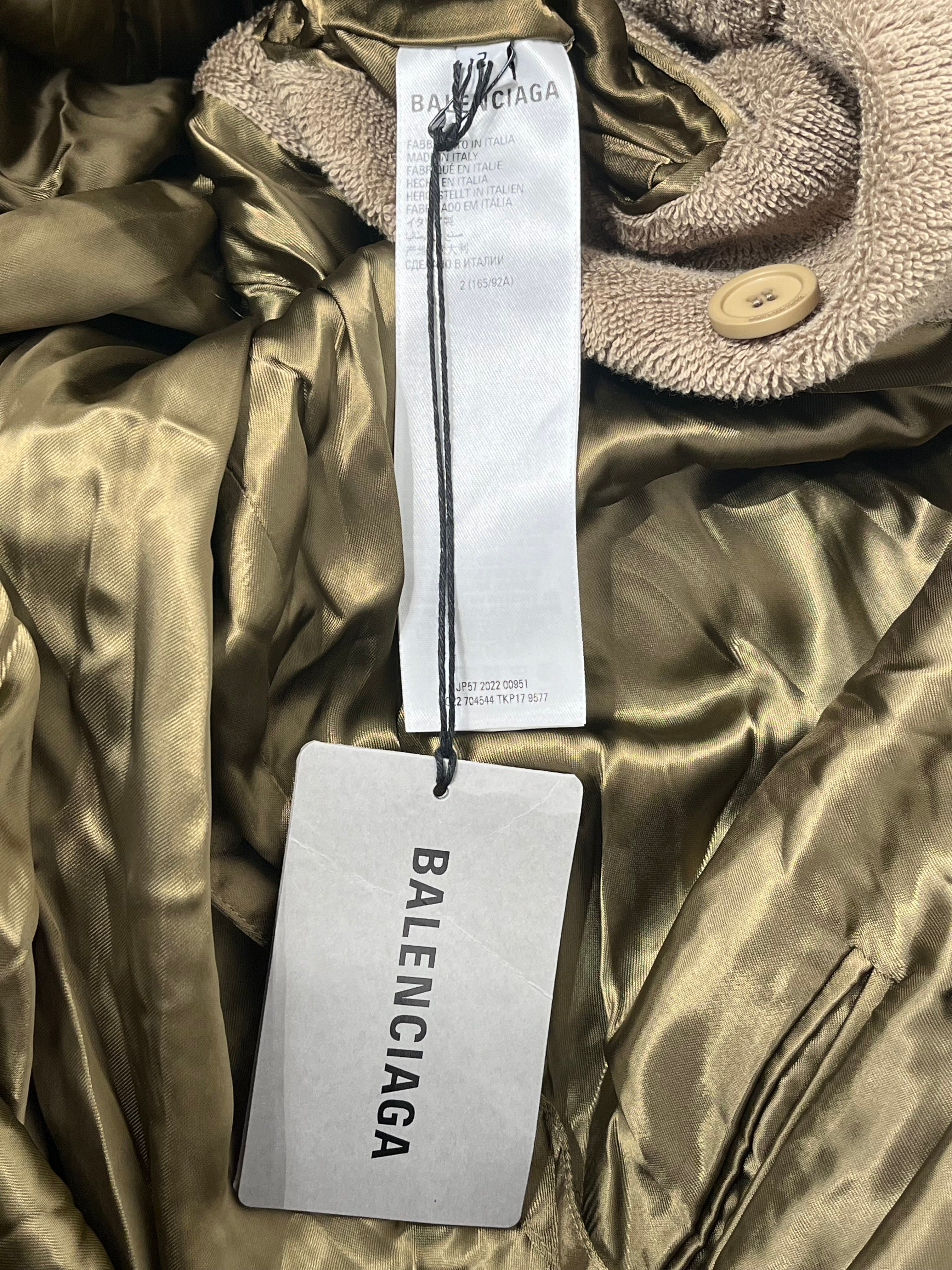 BALENCIAGA/Towel/Trench Coat/2/Cotton/BEG/ view 5