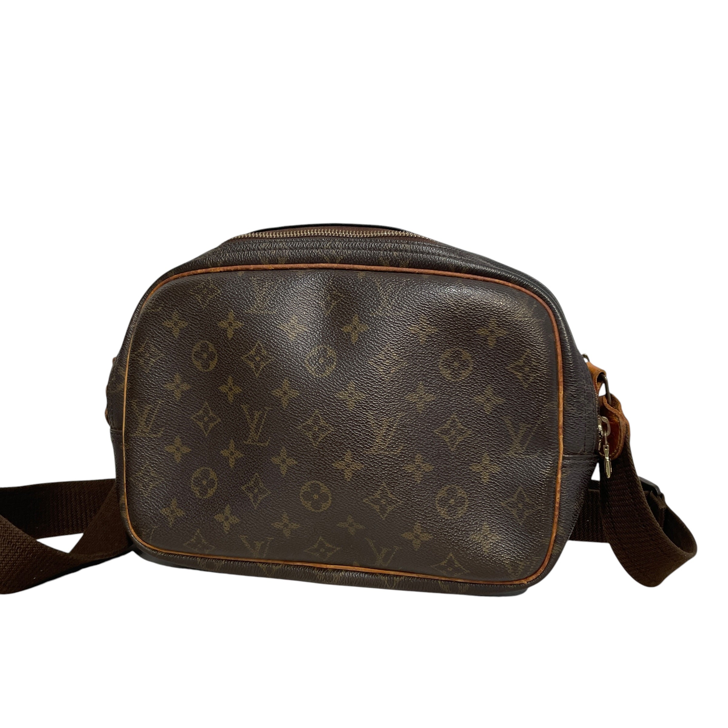 LOUIS VUITTON/Cross Body Bag/Monogram/Leather/BRW/Reporter PM Shoulder Bag view 2