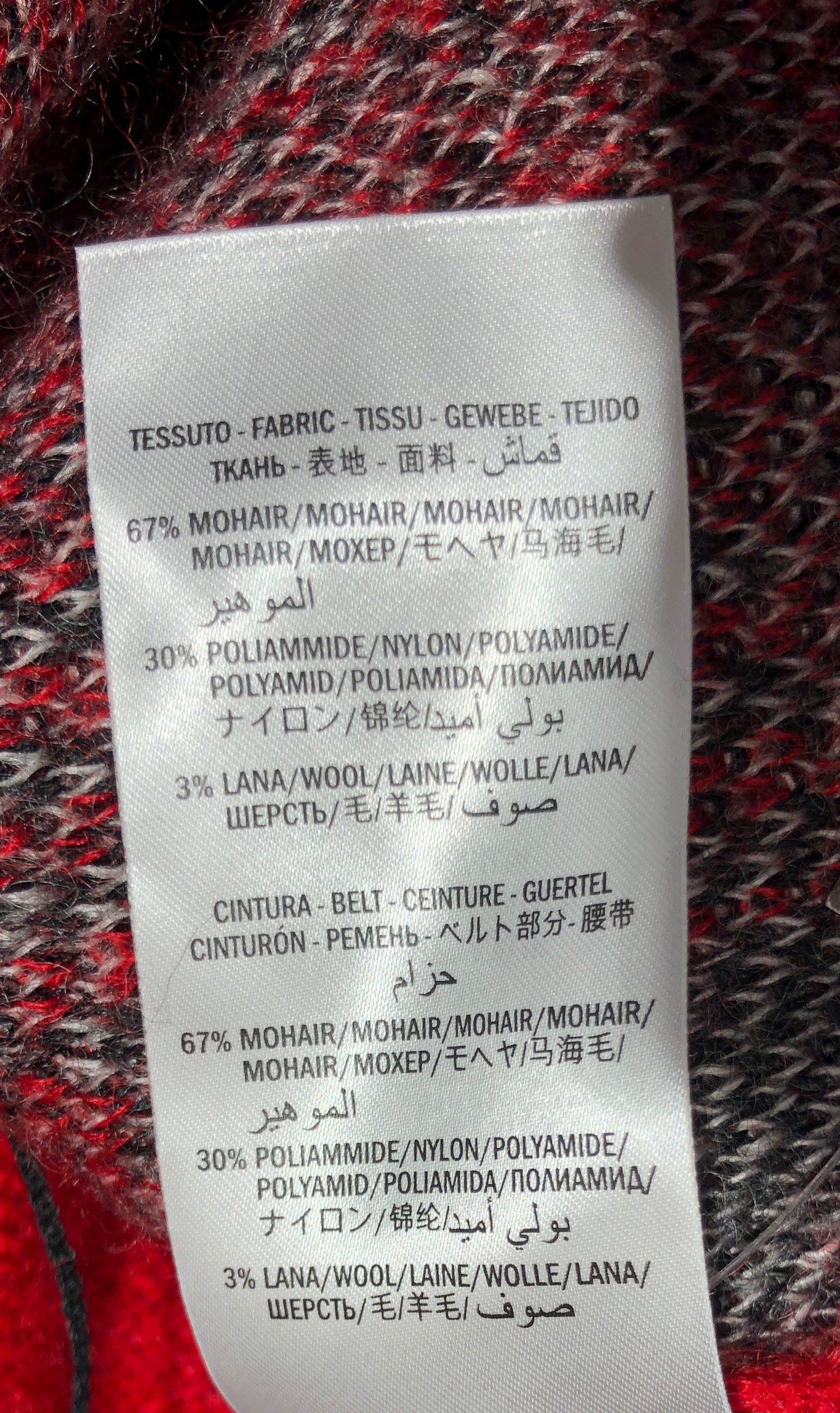 Alexander McQueen/Jacket/L/RED/Plaid/LONG DISTRESSED KNIT ROBE view 8