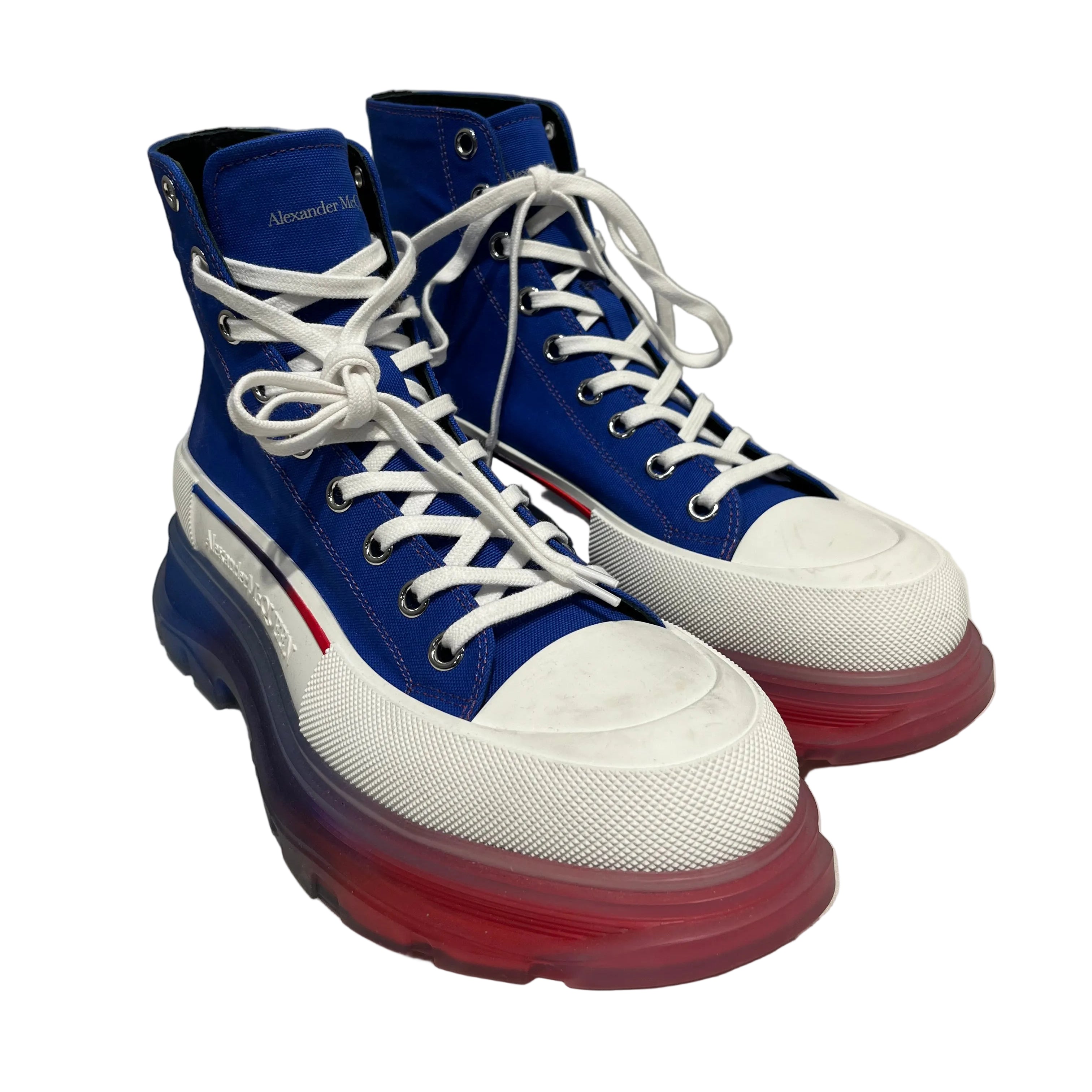 Alexander McQueen/Hi-Sneakers/EU 44/Cotton/BLU/ view 1