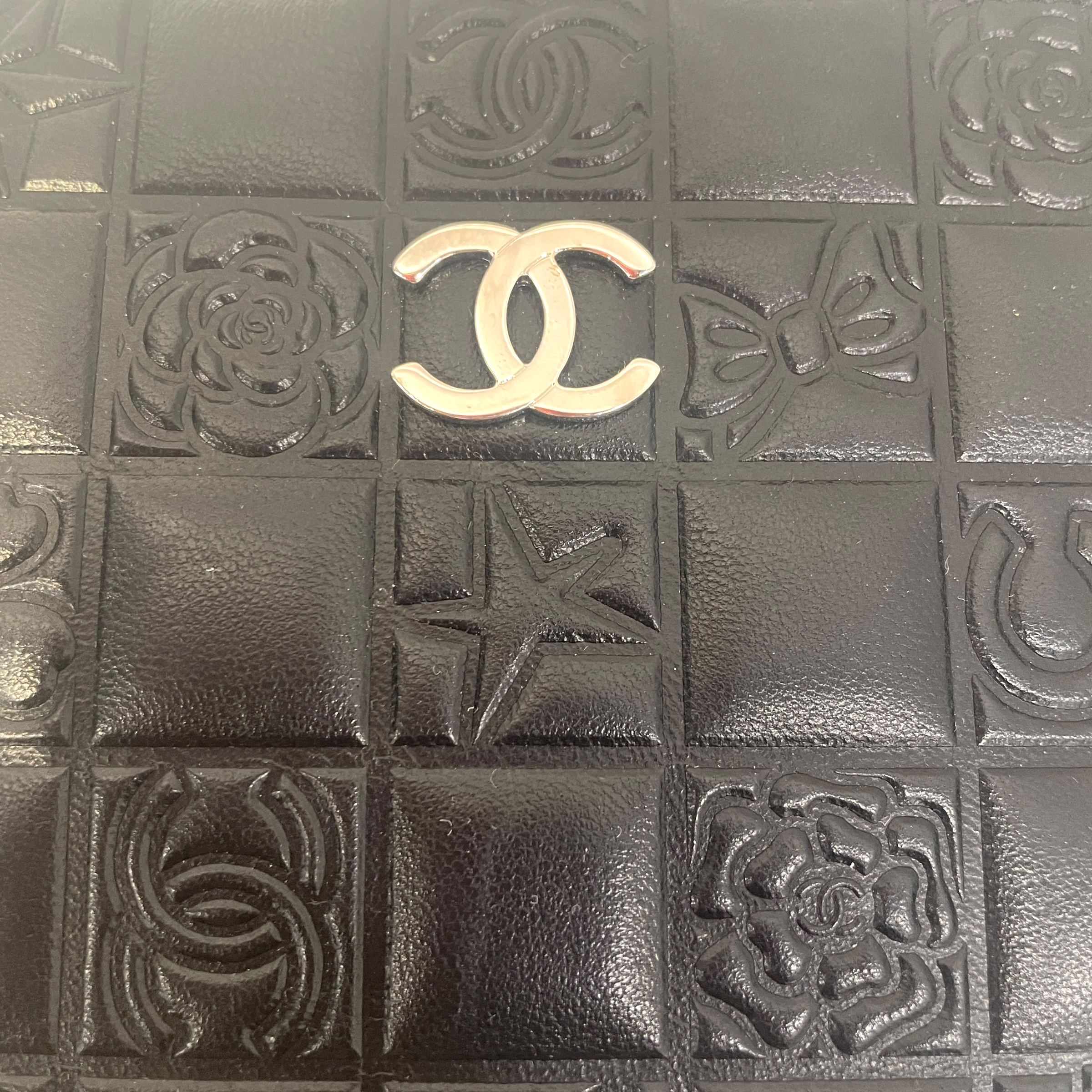 CHANEL/Hand Bag/All Over Print/Leather/BLK/Precious Symbols view 6