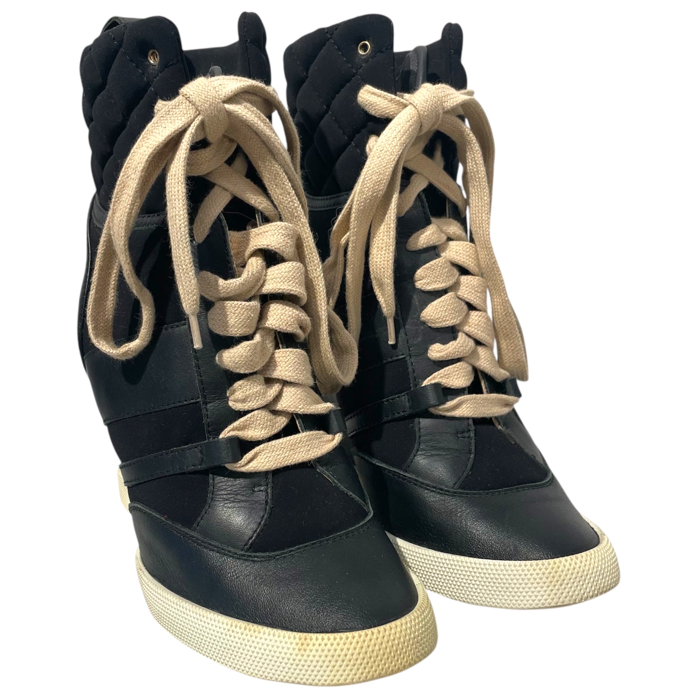 Chloe/Hi-Sneakers/EU 37.5/Cotton/BLK/ view 1