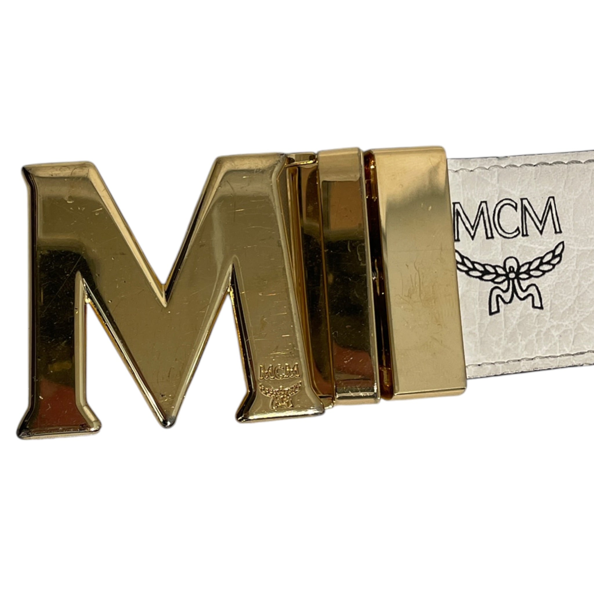 MCM/Belt/Monogram/Leather/WHT/M's/WHT MCM MONOGRAM view 3