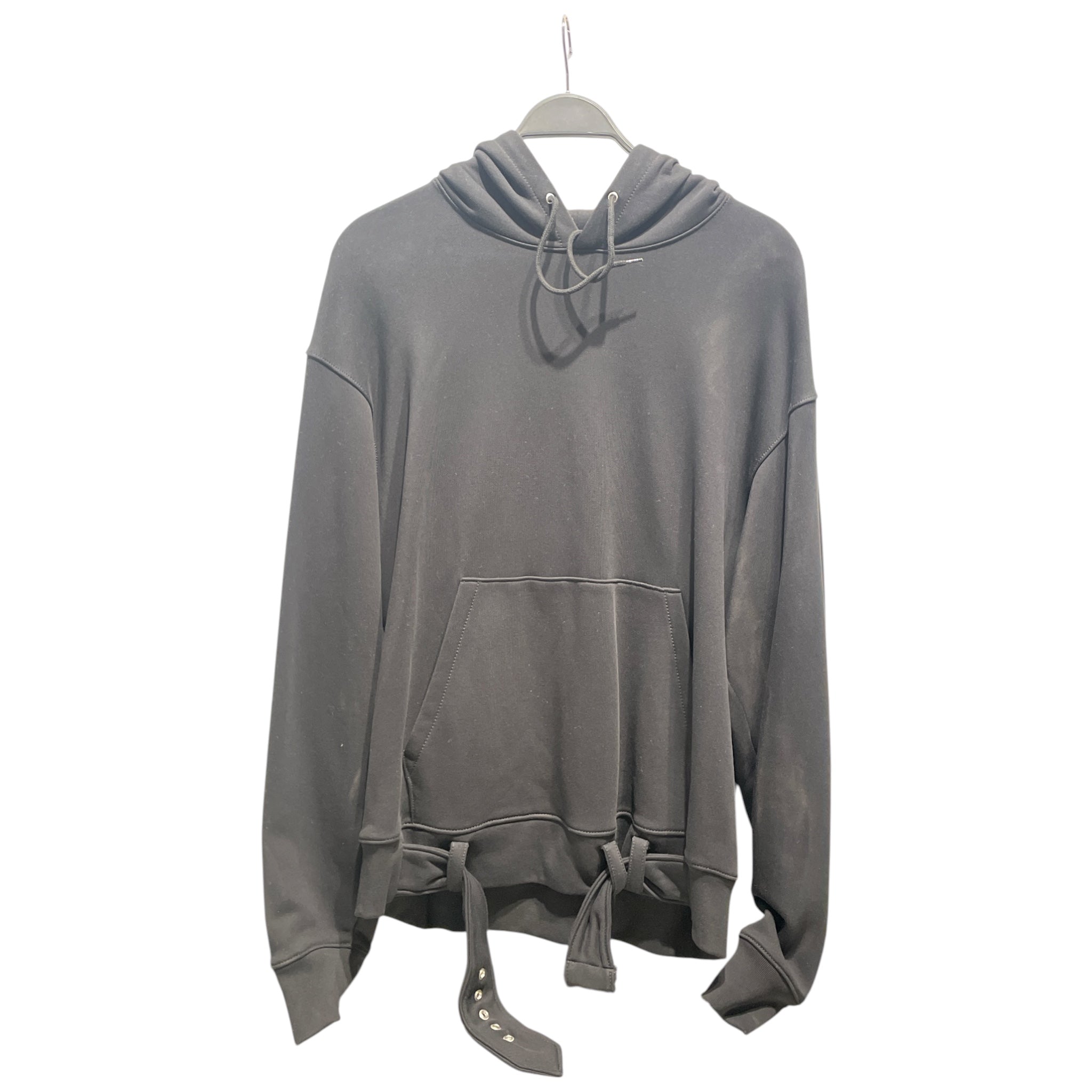 MOSCHINO/Hoodie/40/Cotton/BLK/Belted Hoodie view 1