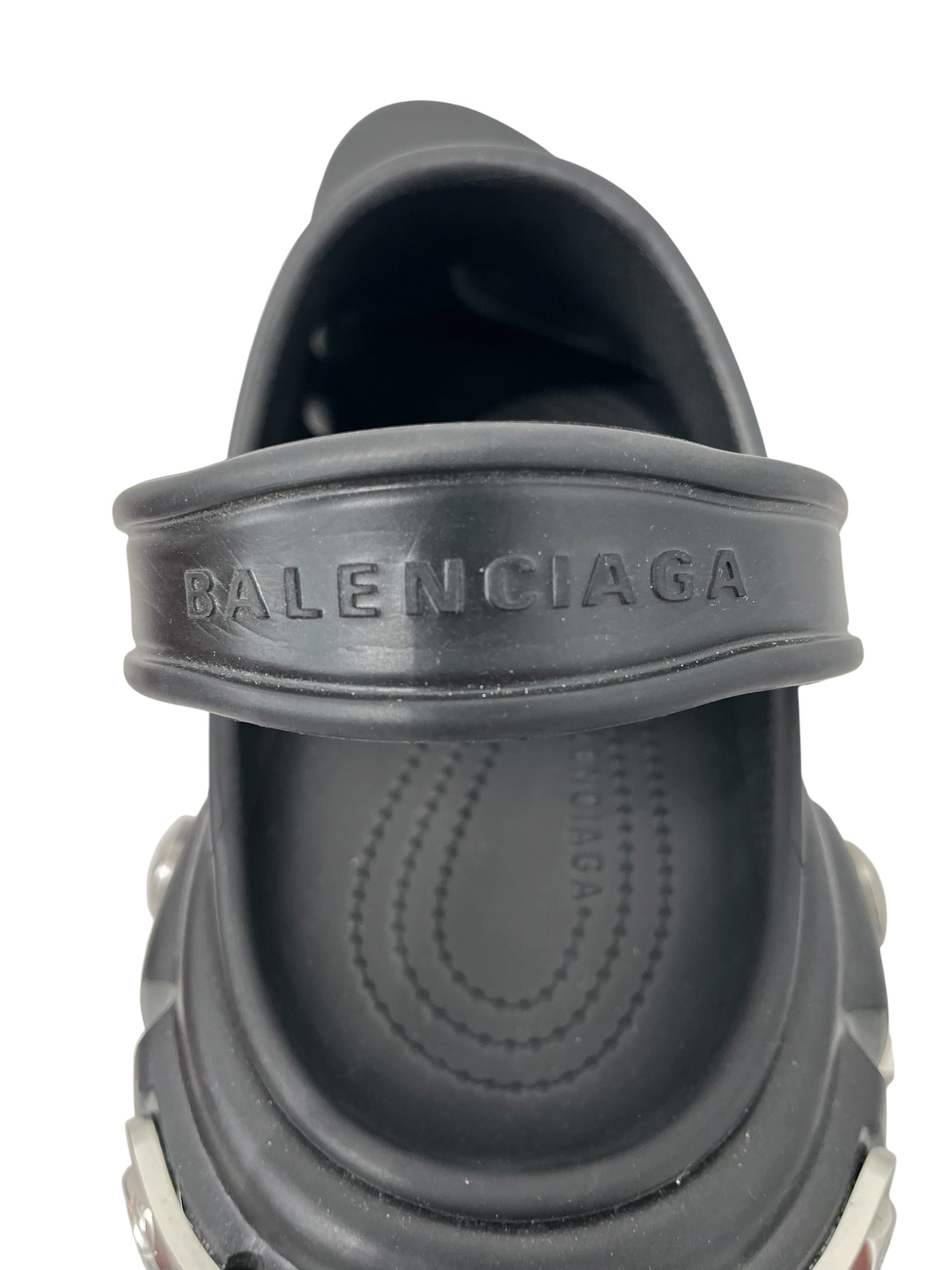 BALENCIAGA/crocs/Sandals/EU 46/BLK/HARD CROC PLATFORM view 7