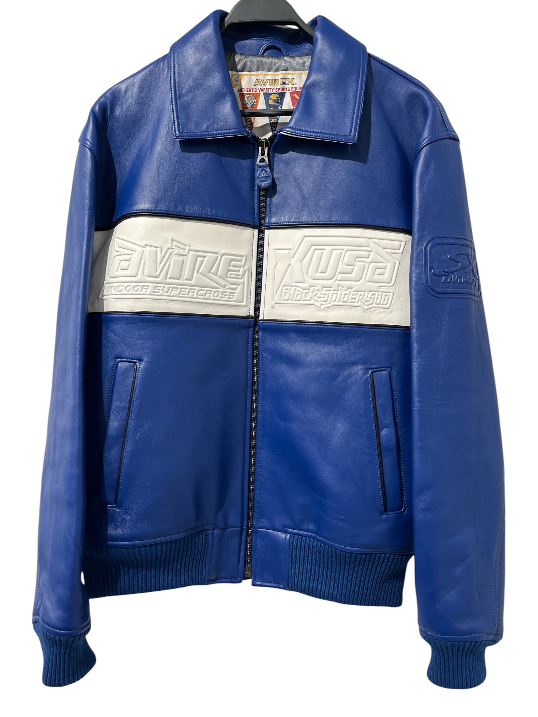AVIREX/Leather Jkt/XL/Leather/BLU/SPORT BLACK SPIDER 500 JKT view 1