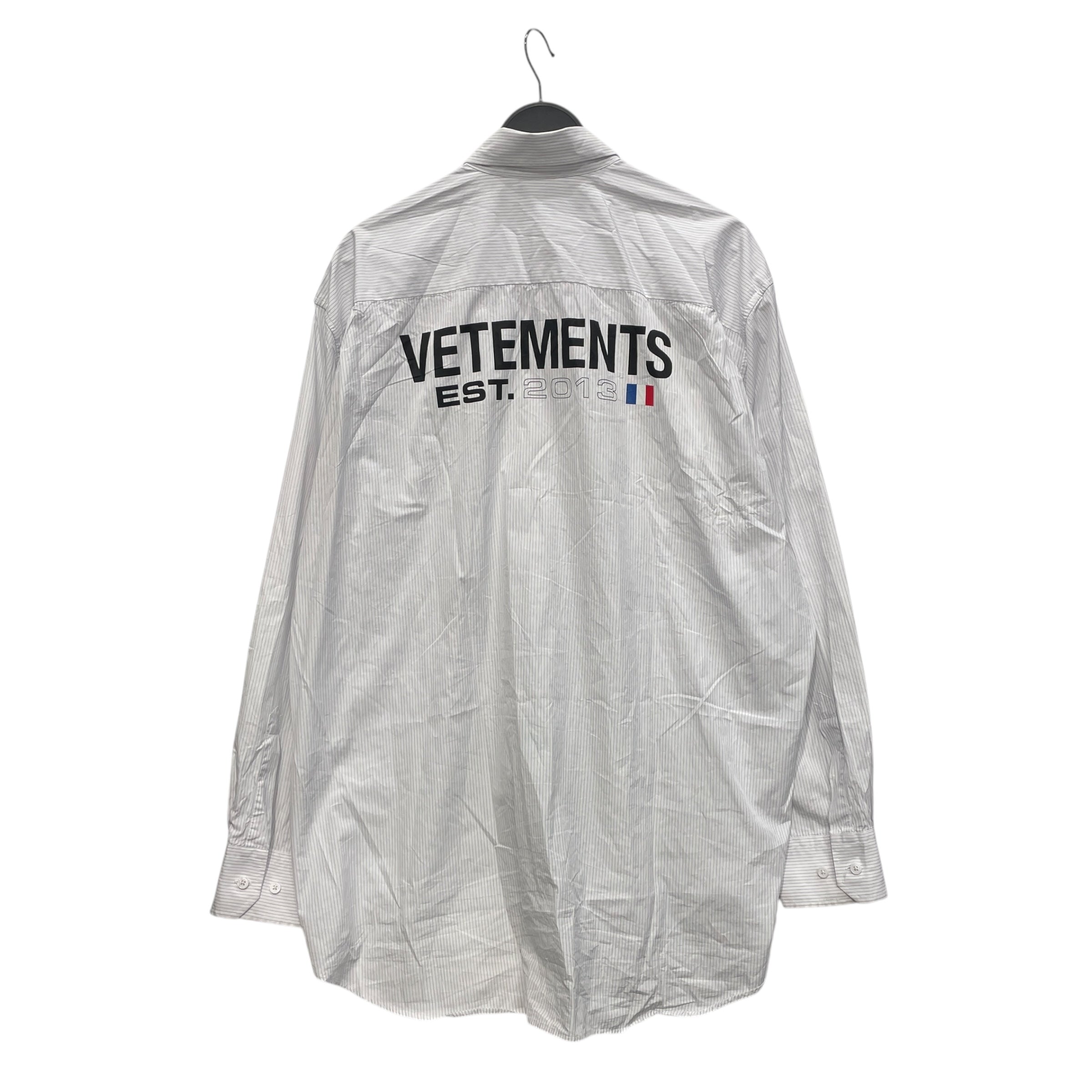 VETEMENTS/France Pin Stripe Button Up Shirt/L view 2
