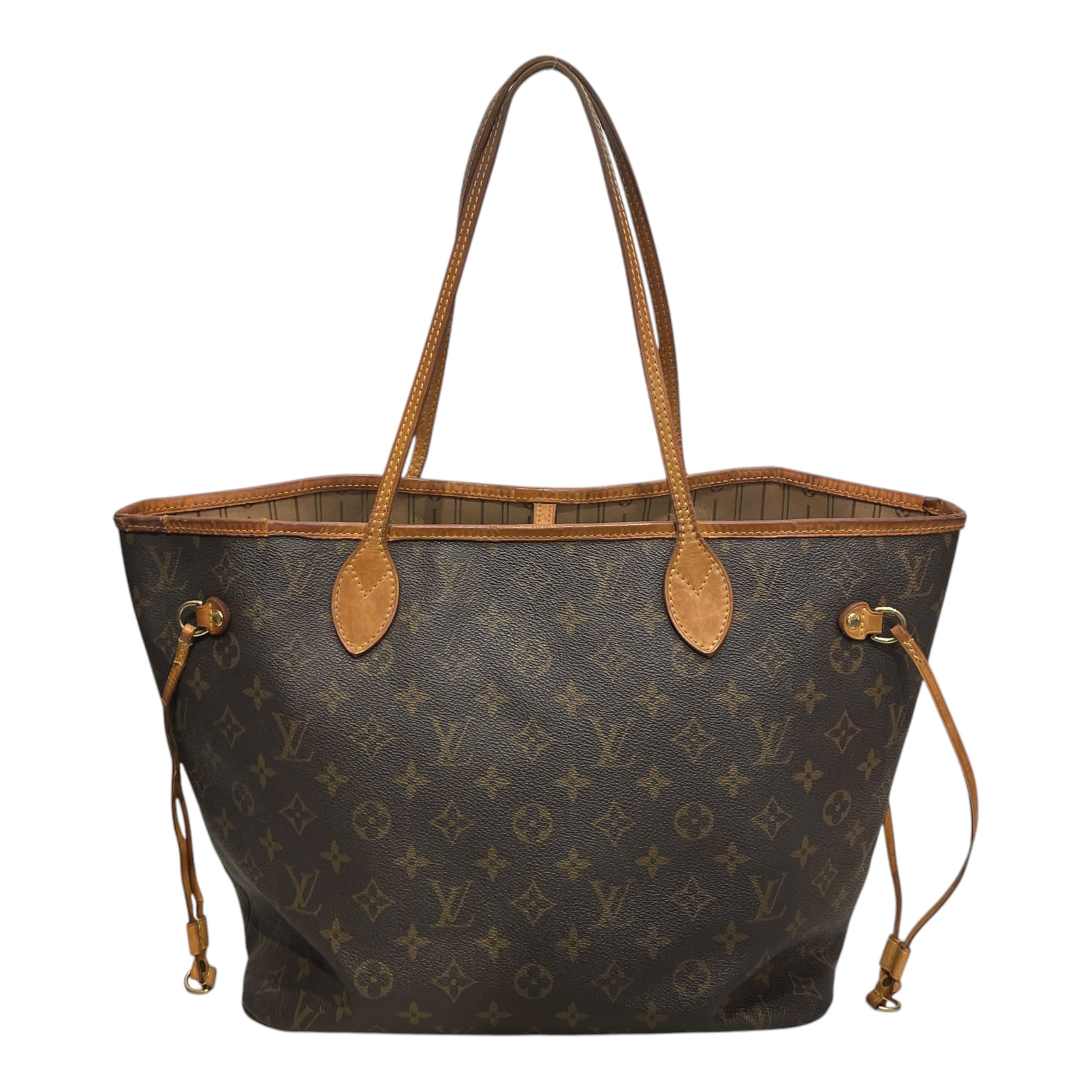 LOUIS VUITTON/Tote Bag/Monogram/Leather/BRW/NEVERFULL MM SHOULDER TOTE view 2