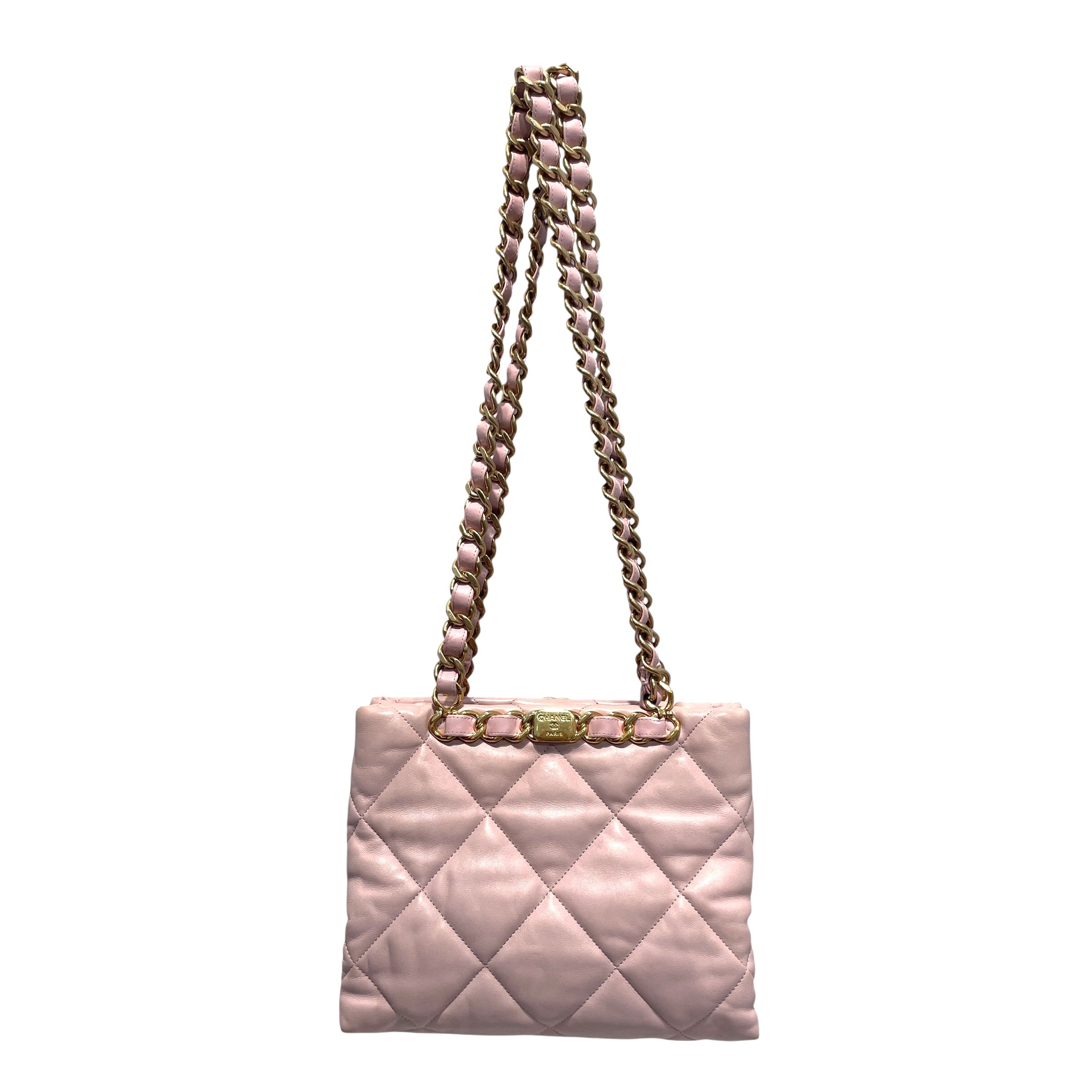 CHANEL/Hand Bag/Lambskin/PNK/CC Logo Matelasse Quilted view 1