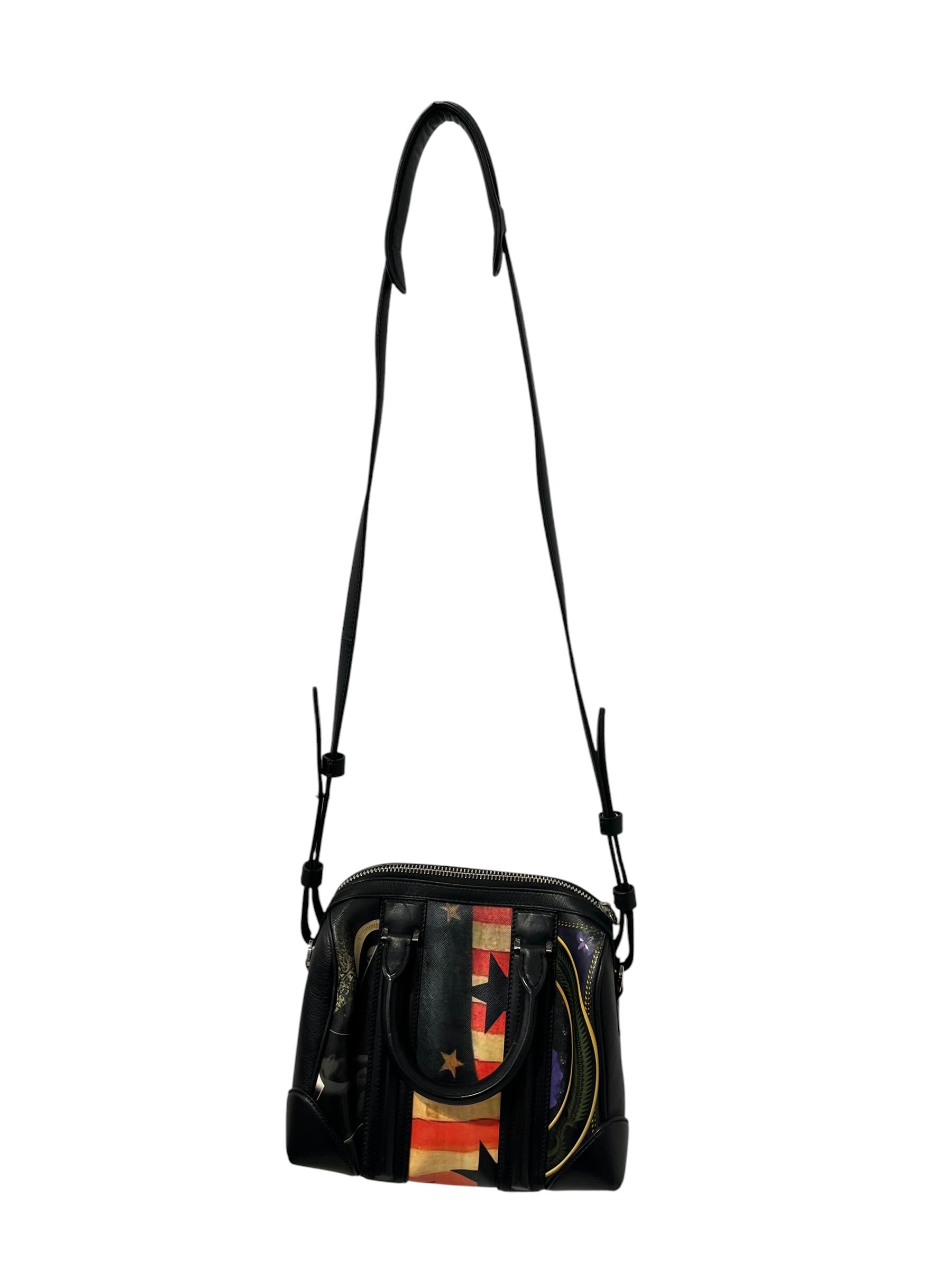 GIVENCHY/Hand Bag/All Over Print/Leather/BLK/'LUCREZIA' AMERICAN FLAG view 2