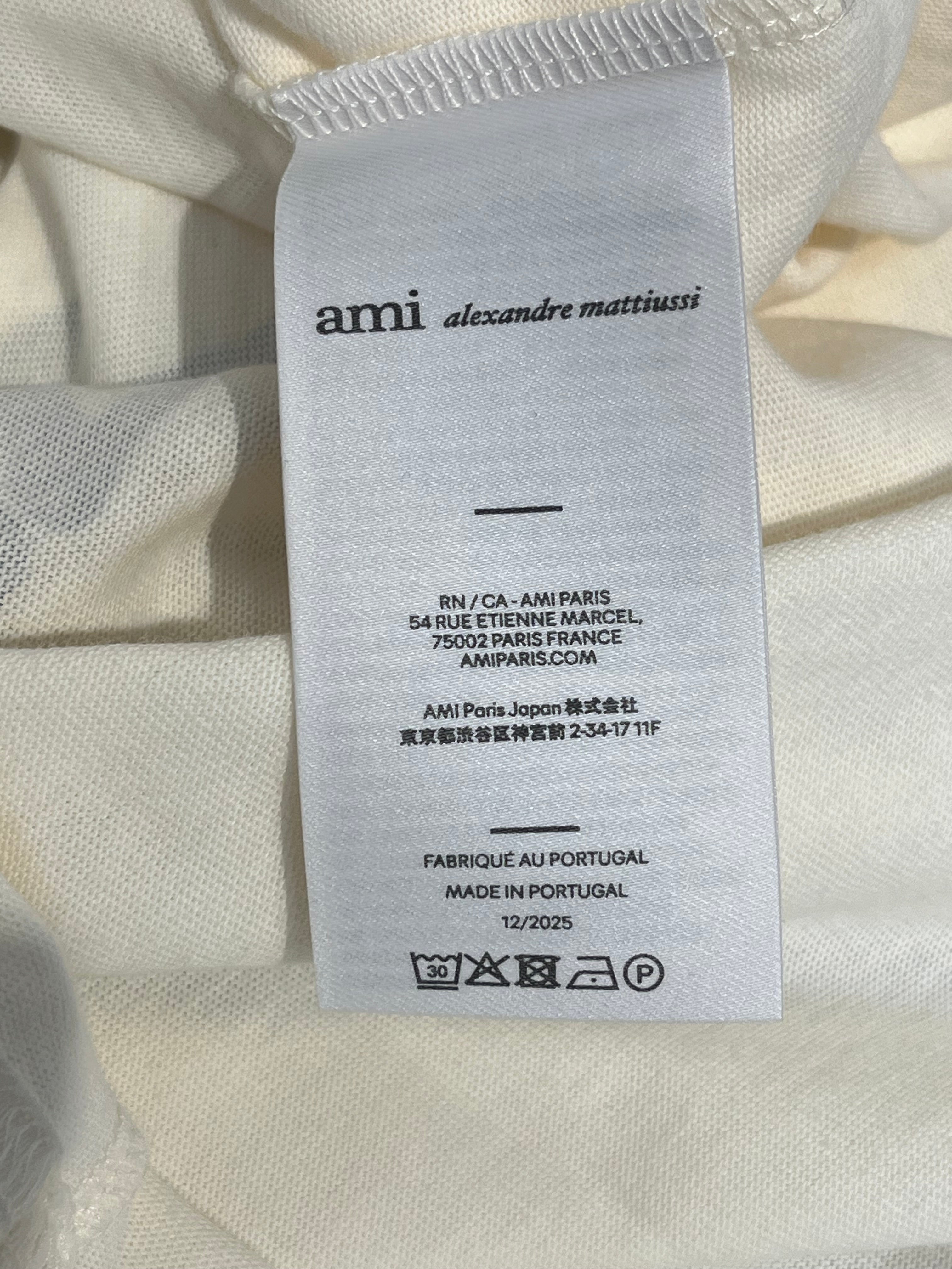 ami alexandre mattiussi/T-Shirt/L/Cotton/WHT/BLK LOGO view 4