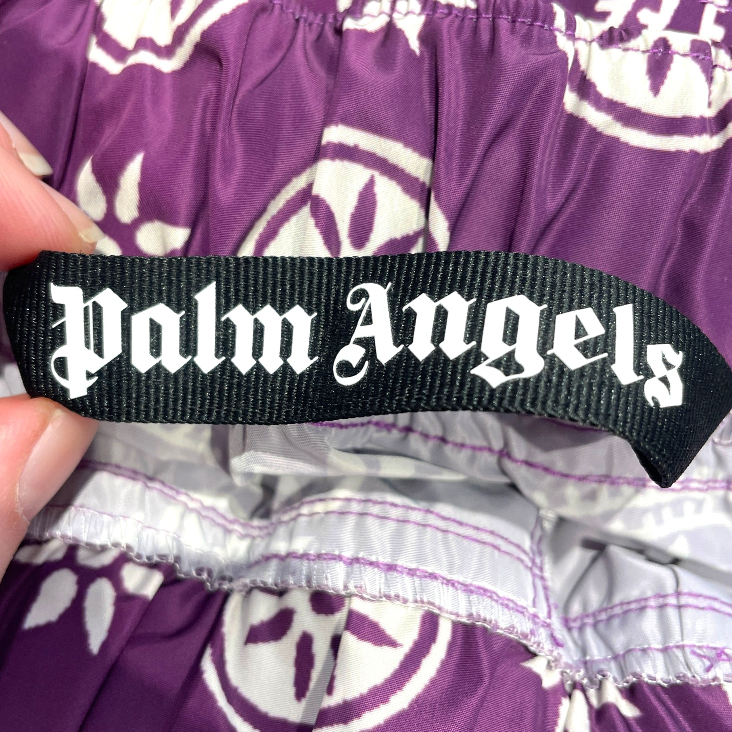 Palm Angels/Straight Pants/M/Polyester/PPL/Joggers/Paisley/ view 3