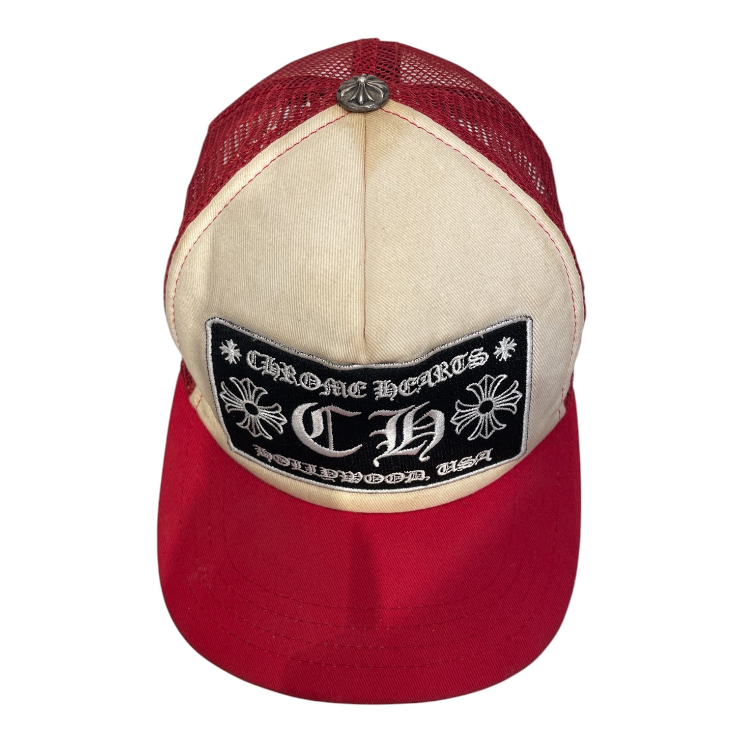 CHROME HEARTS/Hat/OS/Graphic/Polyester/RED/"CH" PATCH TRUCKER HAT view 3