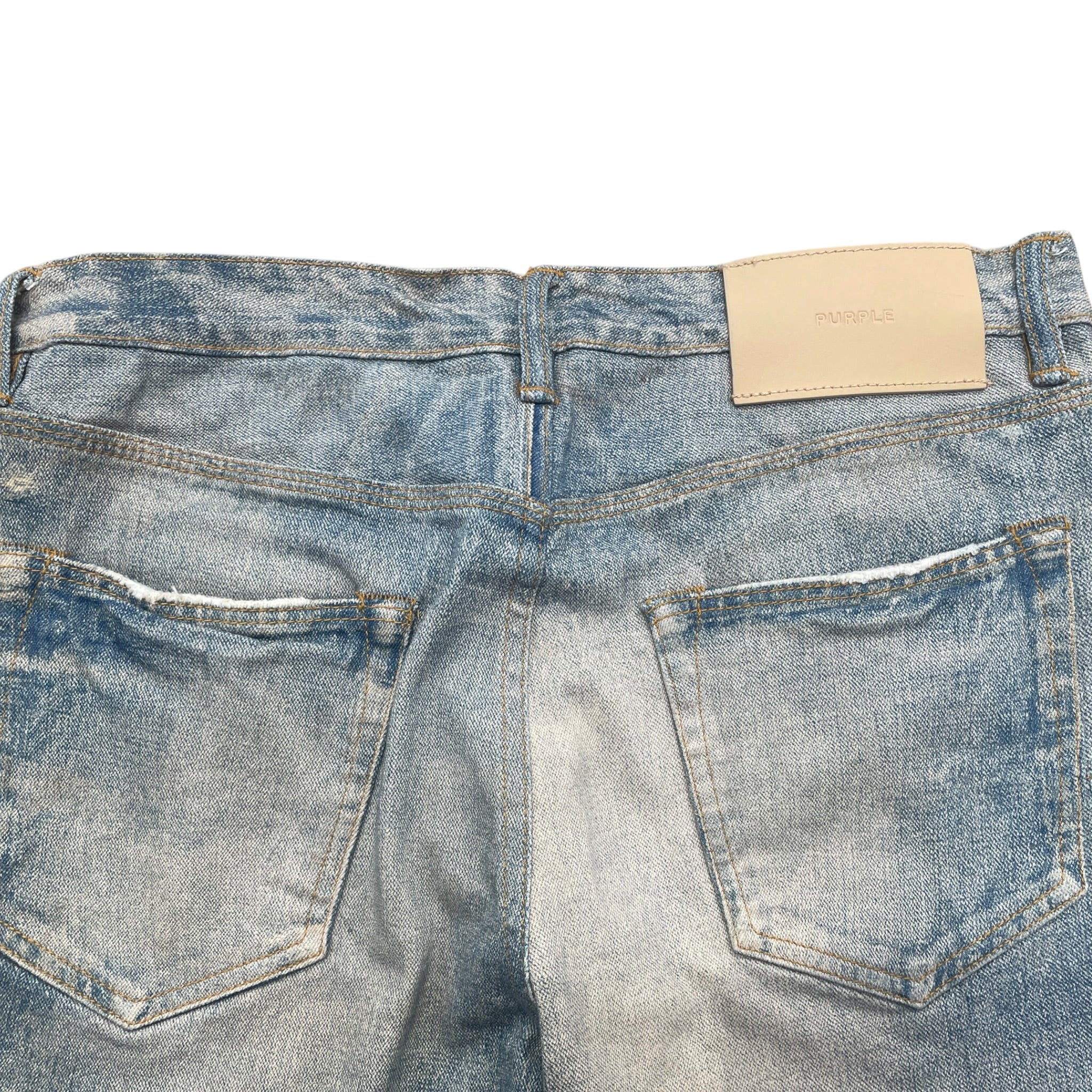 PURPLE BRAND/Skinny Pants/32/Cotton/BLU/All Over Print/DENIM/JEWEL PRINT view 4