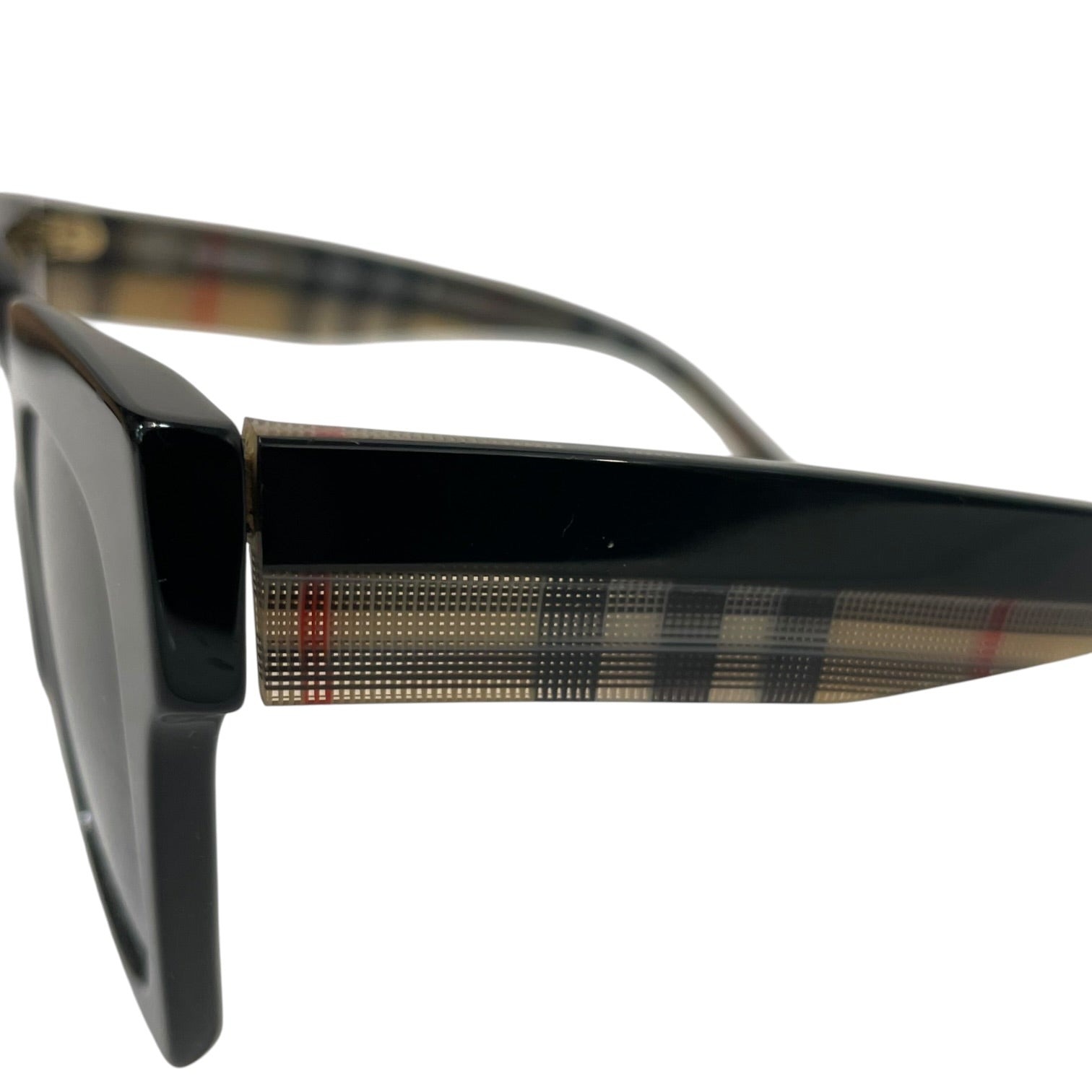 BURBERRY LONDON/Sunglasses/Glen Check/Plastic/BLK/L's/kitty view 3