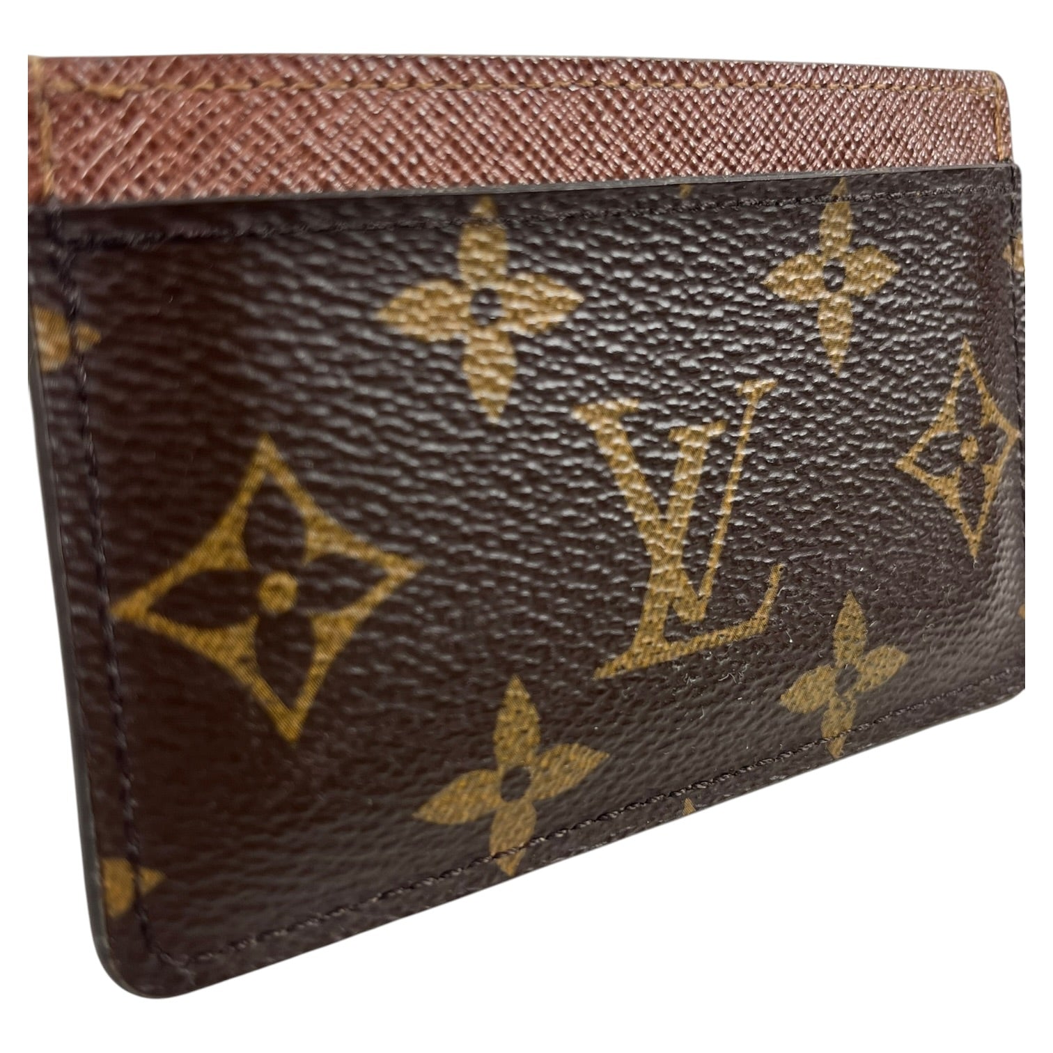LOUIS VUITTON/Card Case/Monogram/Leather/BRW/L's/ view 3
