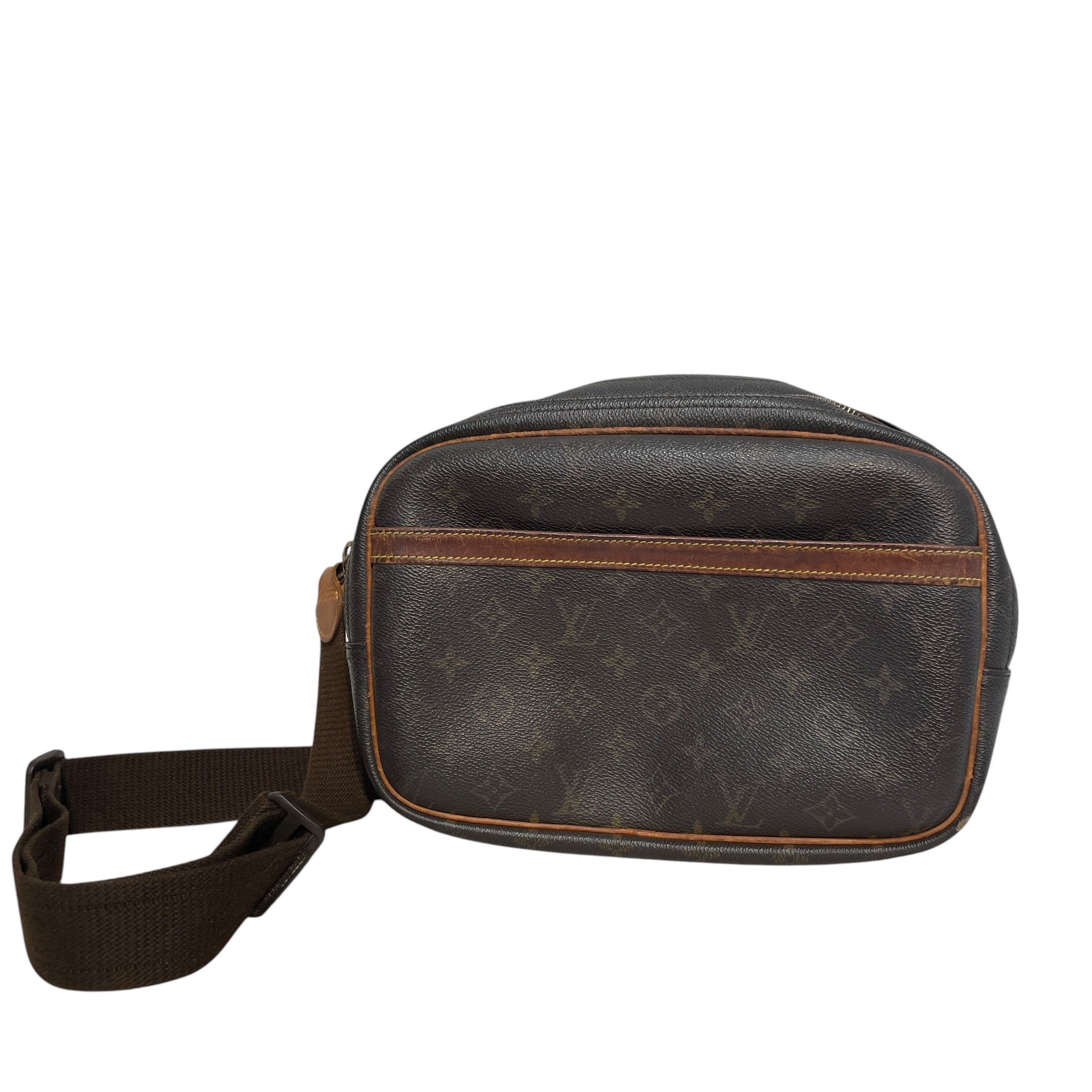 LOUIS VUITTON/Cross Body Bag/Monogram/Leather/BRW/Reporter PM Shoulder Bag view 1