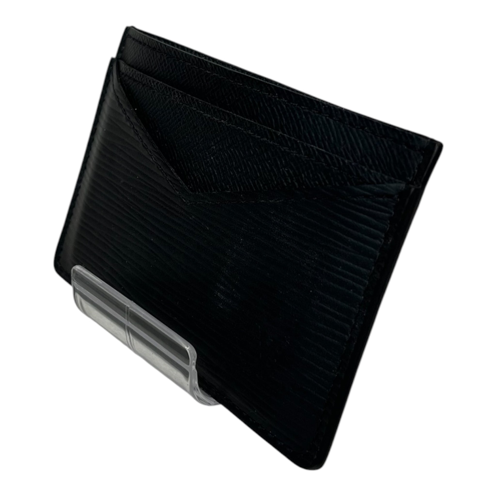 LOUIS VUITTON/Card Case/Leather/BLK/M's/neo porte cortes card holder view 1