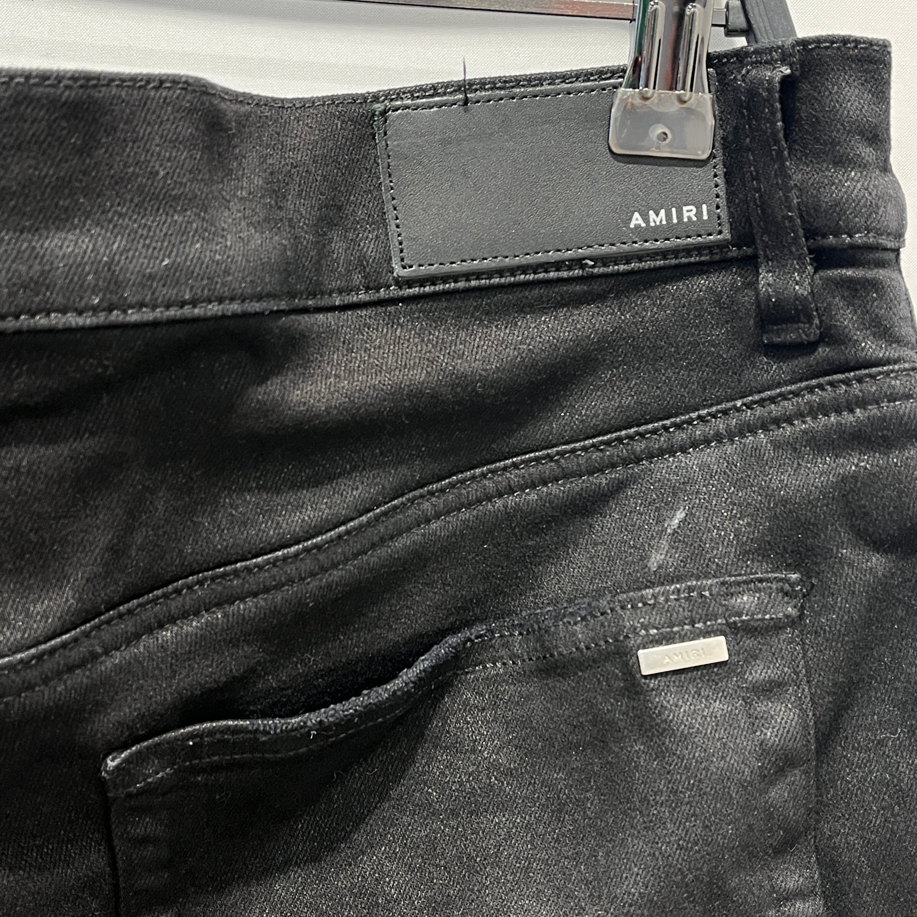 AMIRI/Straight Pants/38/Cotton/BLK/Animal Pattern/Waxed MX1 Jeans view 4