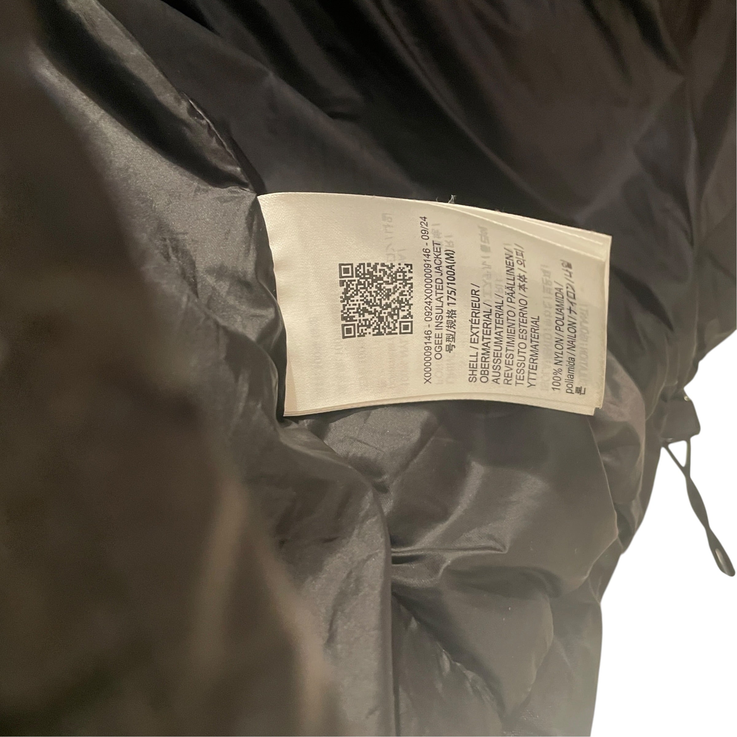 ARC'TERYX/Puffer Jkt/L/Nylon/BLK/Graphic/"OGEE" QUILTED BACK LOGO view 3