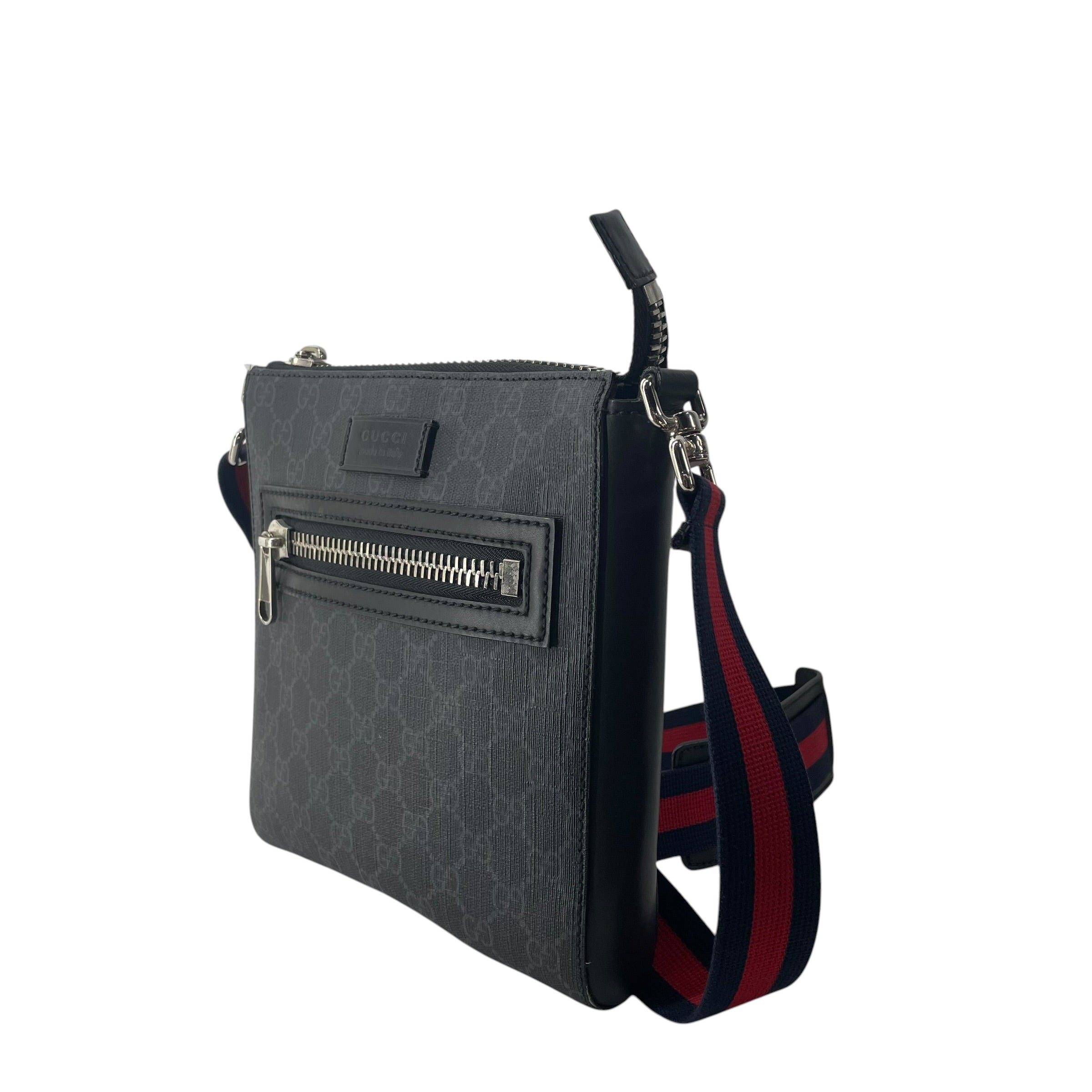 GUCCI/Cross Body Bag/Monogram/BLK/CANVAS GG MESSANGER BAG view 3
