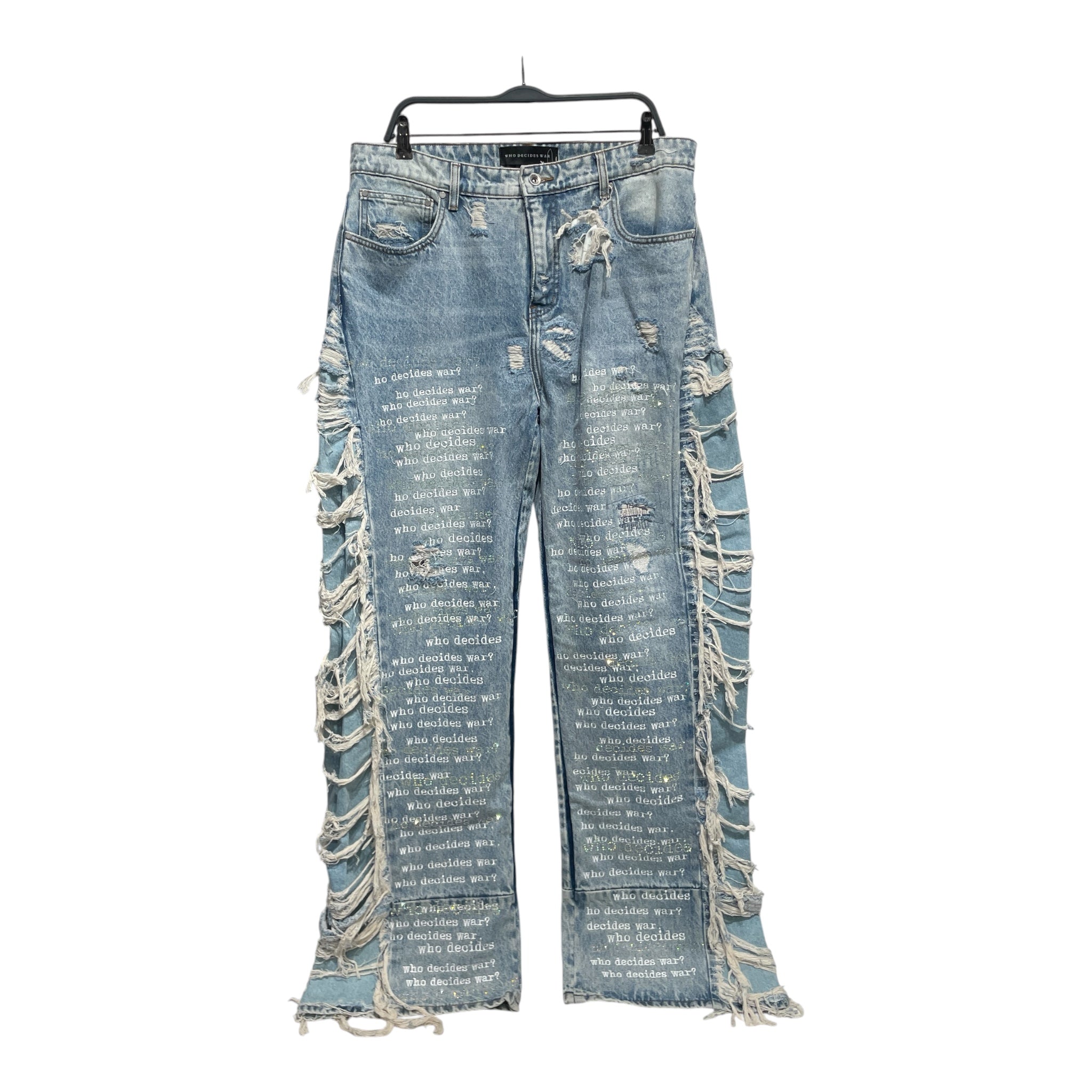WHO DECIDES WAR/Bootcut Pants/36/Denim/IDG/All Over Print/sparkle view 1