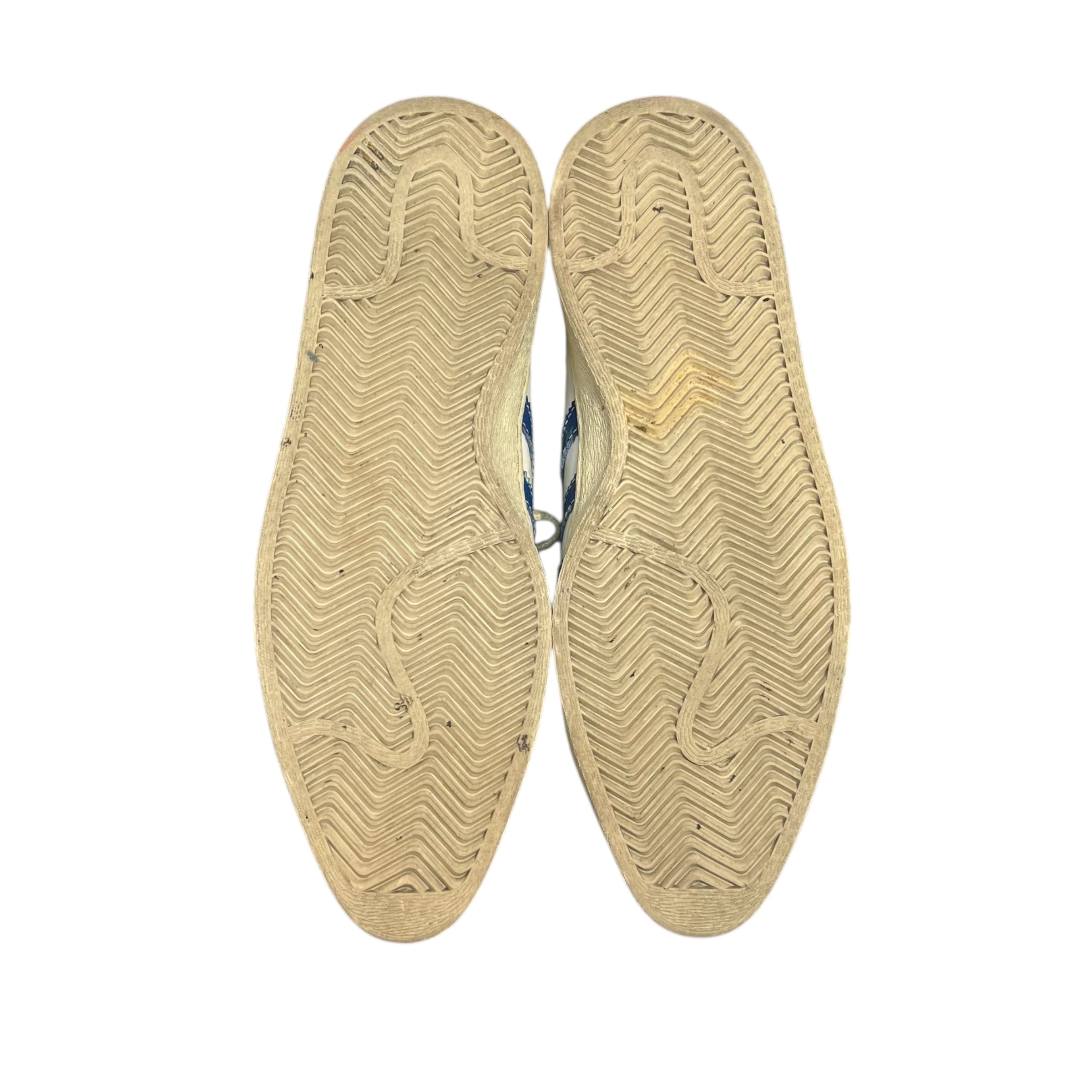 WILLY CHAVARRIA/adidas/Low-Sneakers/US 9/Leather/WHT/blue stripes yellow tint view 6