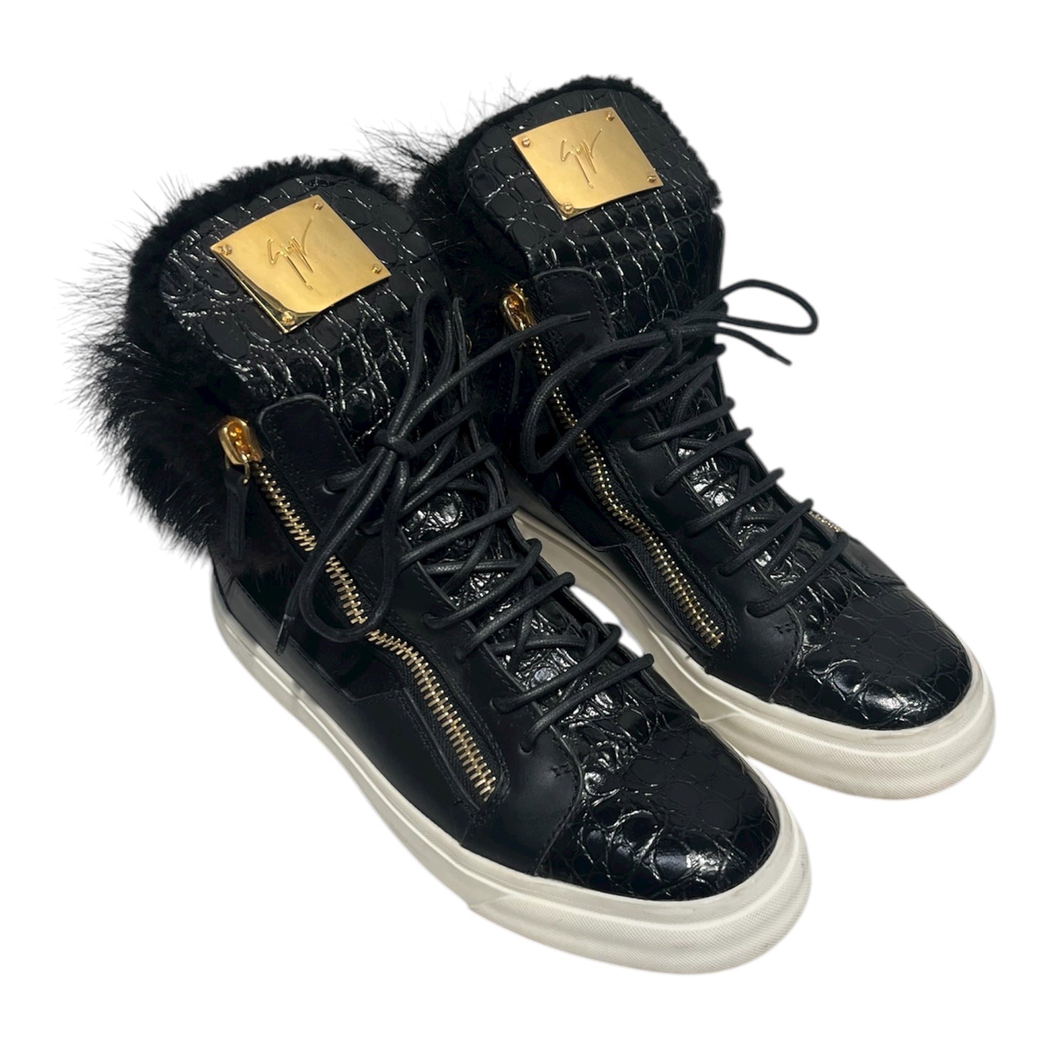 Giuseppe Zanotti/Hi-Sneakers/EU 38.5/BLK/CROC GOLD GIUSEPPES view 1