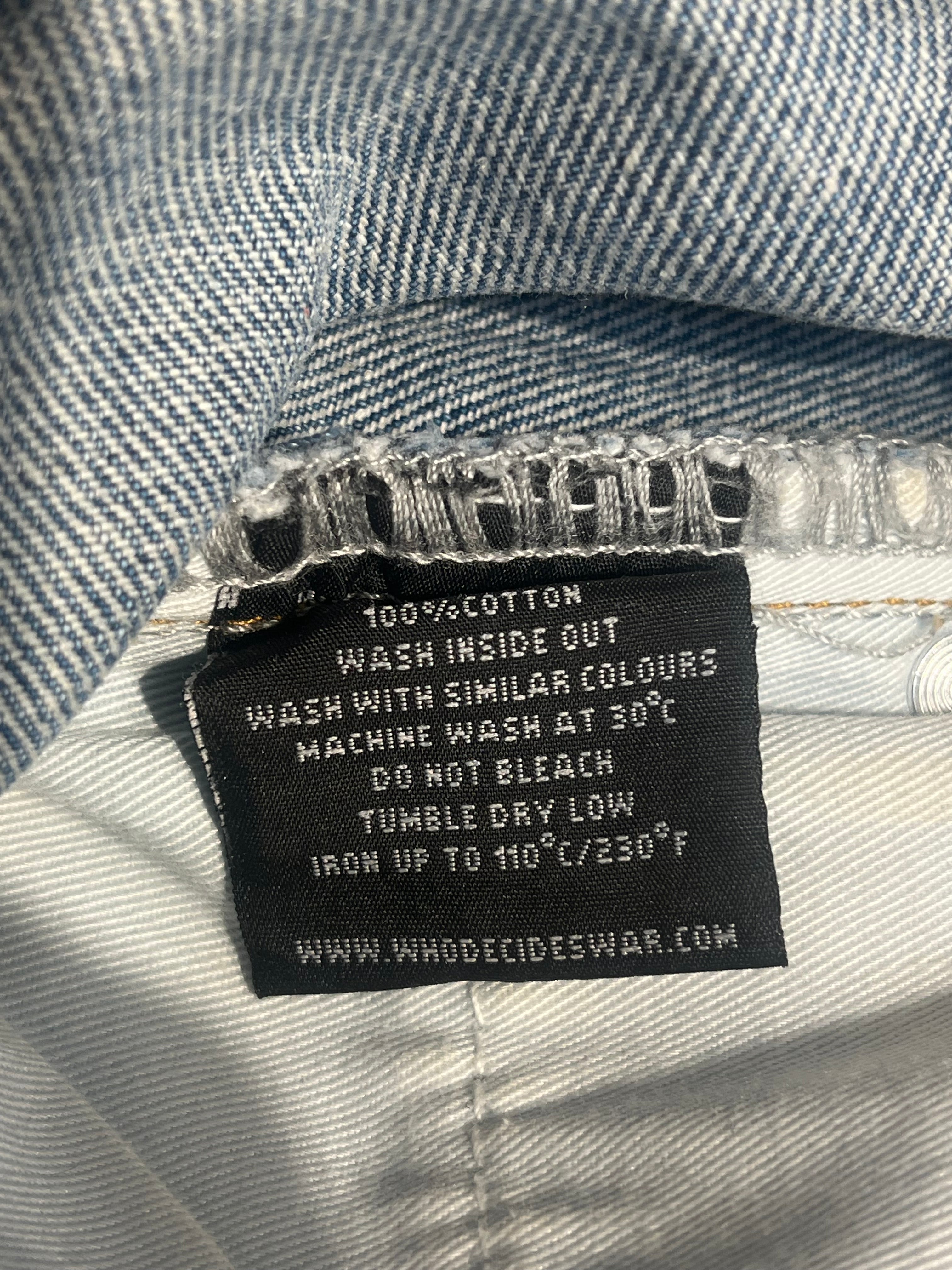 WHO DECIDES WAR/Bottoms/24/Cotton/BLU/RHINE STONE AND DESTRESSED view 4