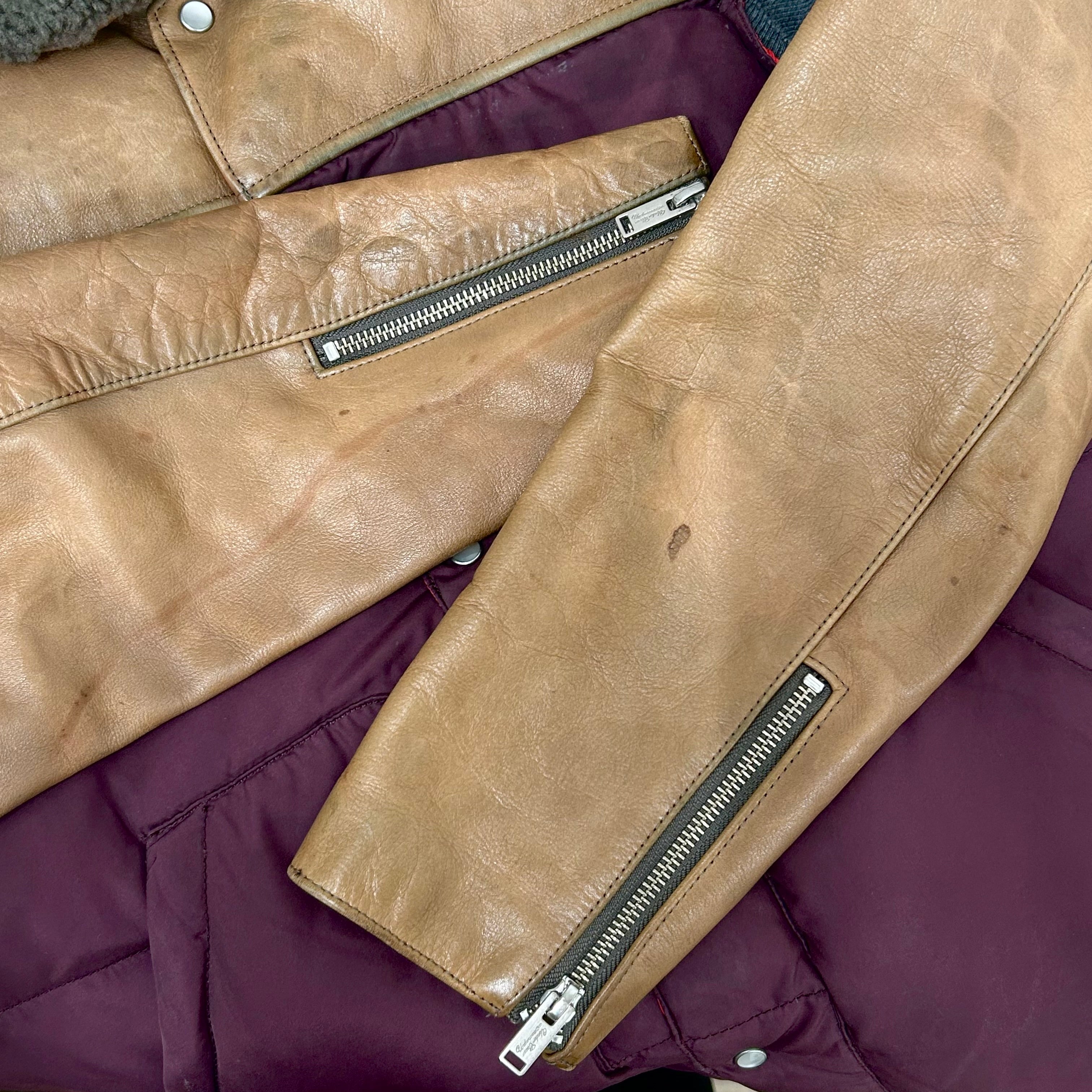 UNDERCOVER/Puffer Jkt/2/Polyester/MLT/HYBRID LEATHER DOWN JACKET view 5