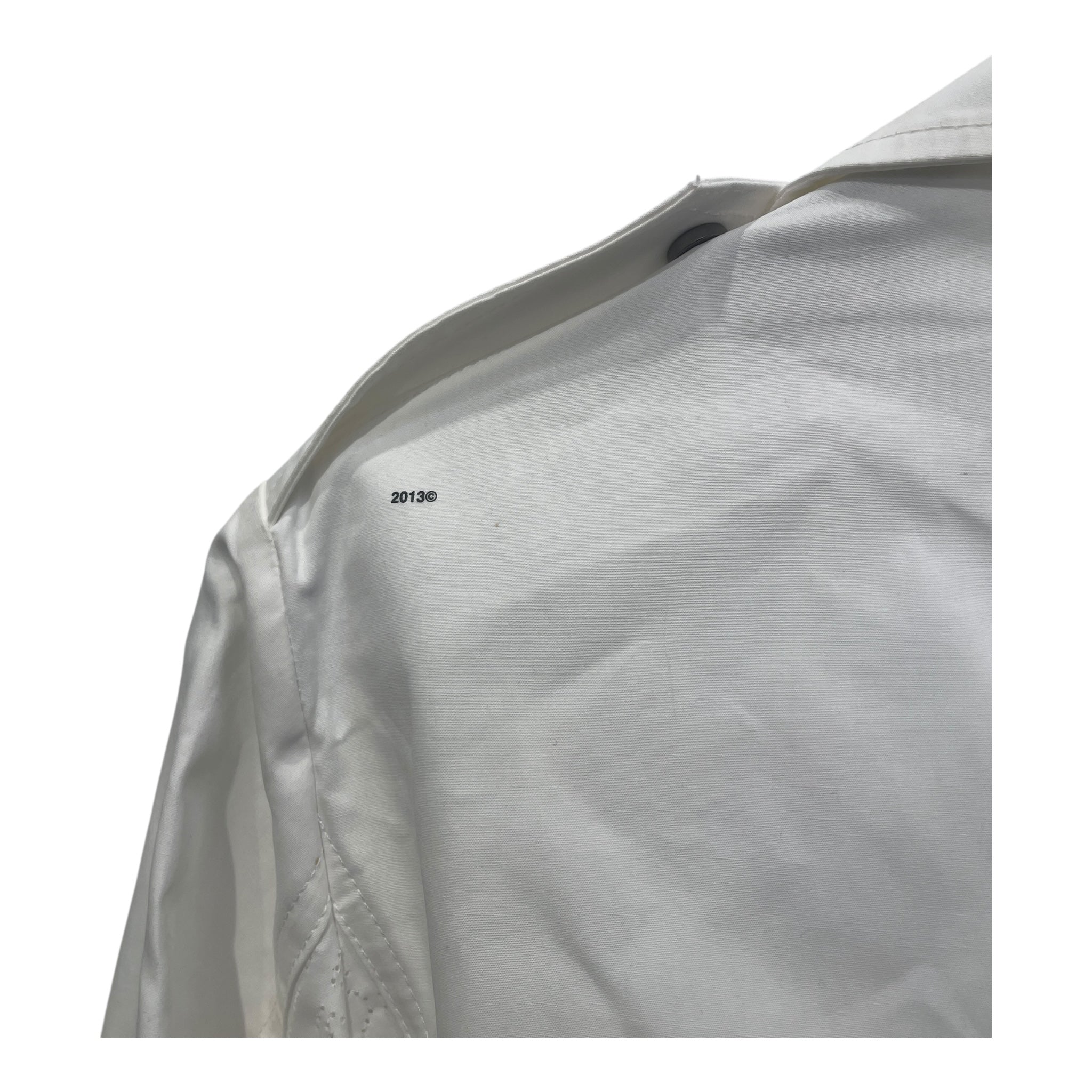 OFF-WHITE/Tailored Jkt/42/Cotton/WHT/LASER CUIT WAIST TIE COAT view 8
