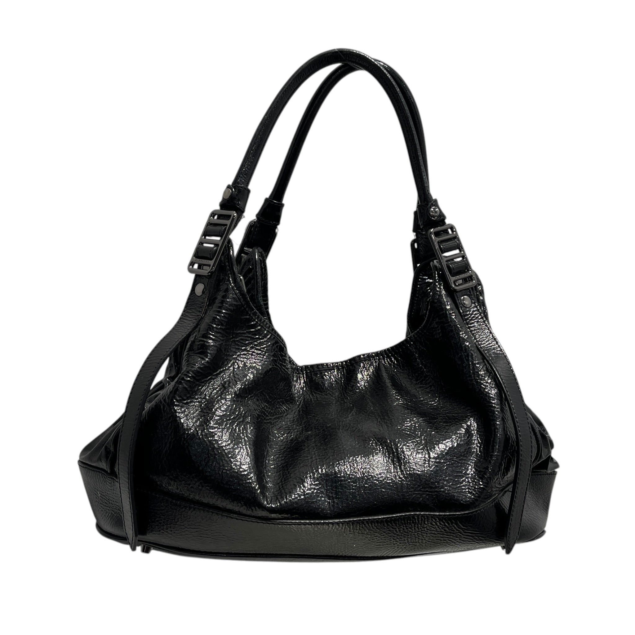 BURBERRY LONDON/Tote Bag/Leather/BLK/PATENT LEATHER TOTE view 2